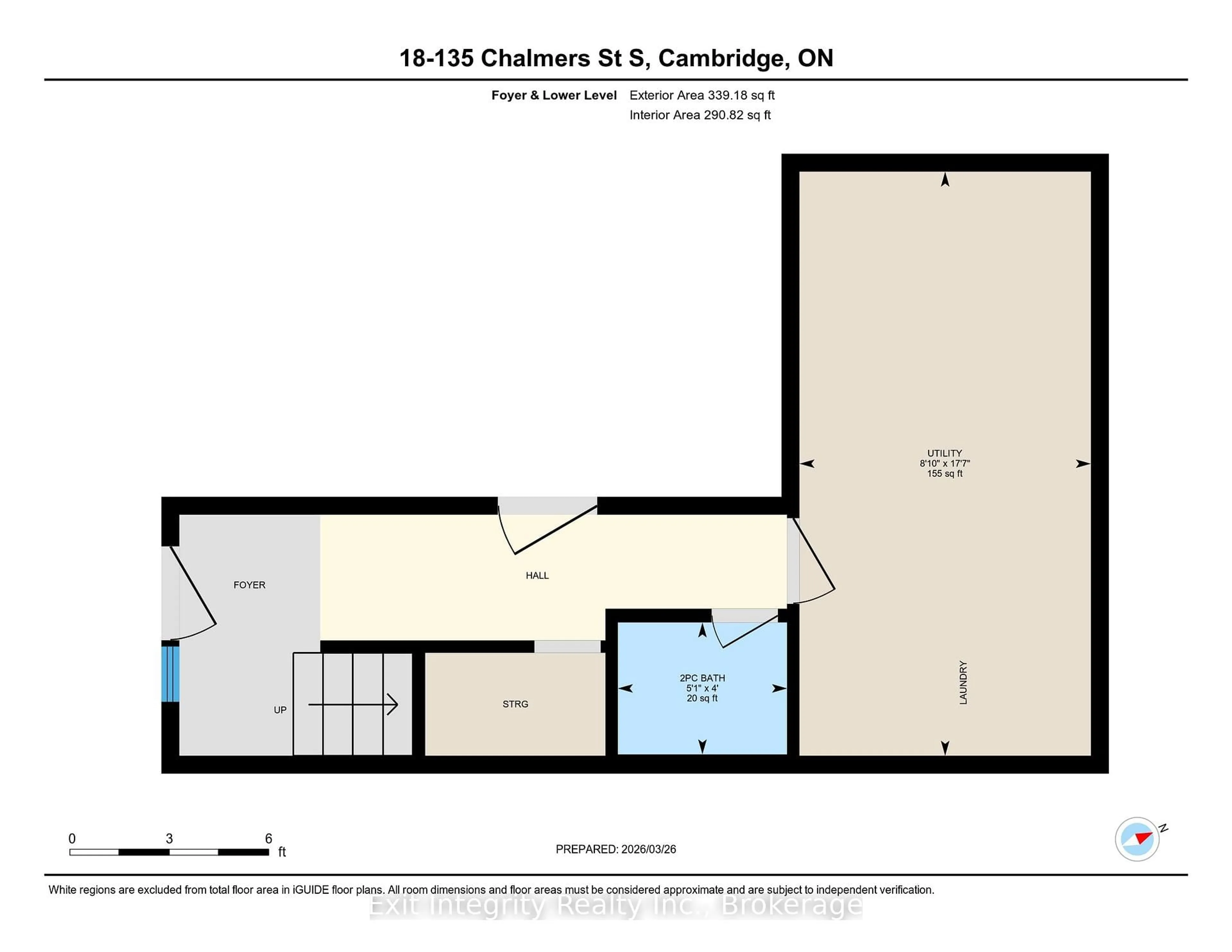 Floor plan for 135 (18) Chalmers St, Cambridge Ontario N1R 6M2