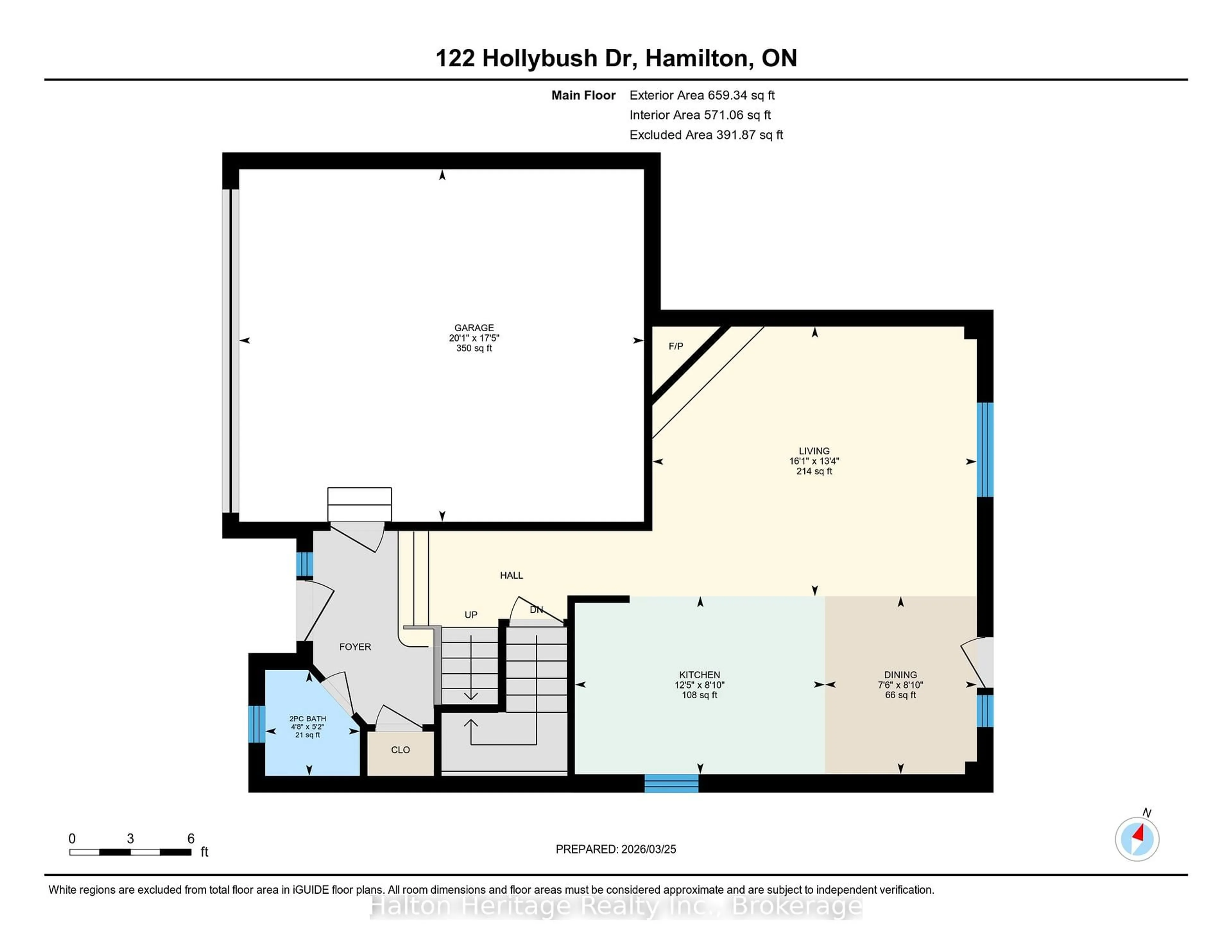 Floor plan for 122 Hollybush Dr, Hamilton Ontario L8B 0P1