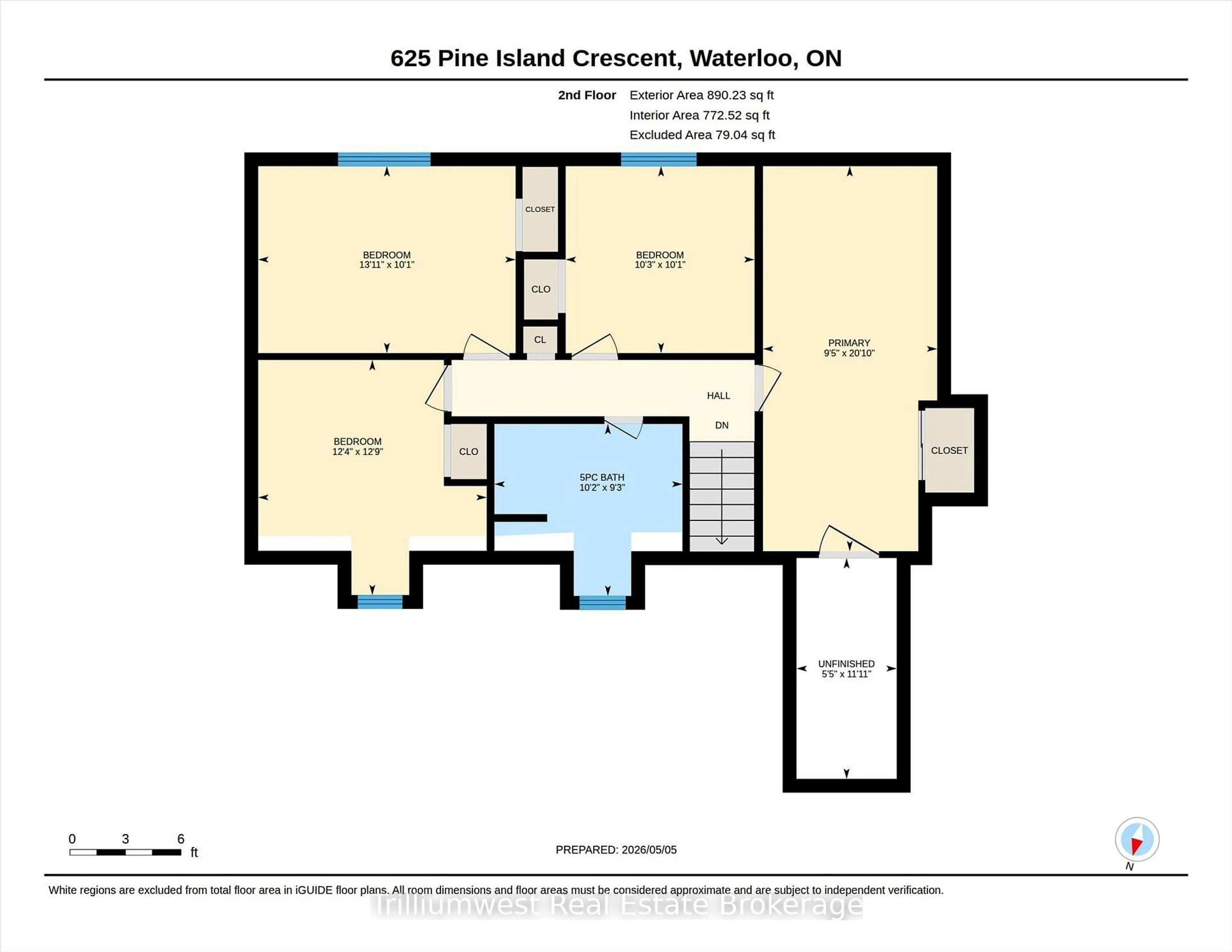 Floor plan for 625 Pine Island Cres, Waterloo Ontario N2V 1T3