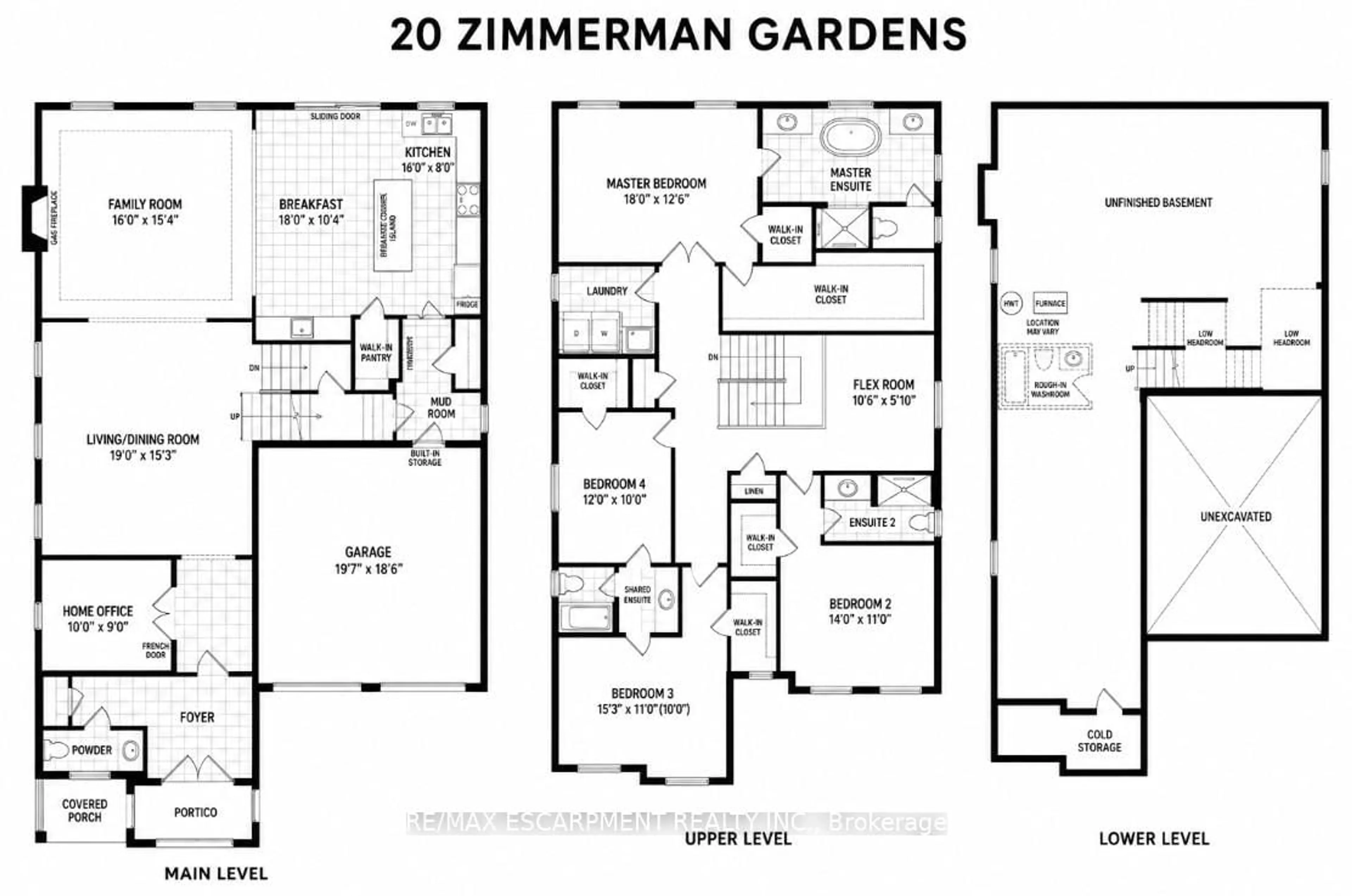 Floor plan for 20 Zimmerman Gdns, Hamilton Ontario L8B 1Y9