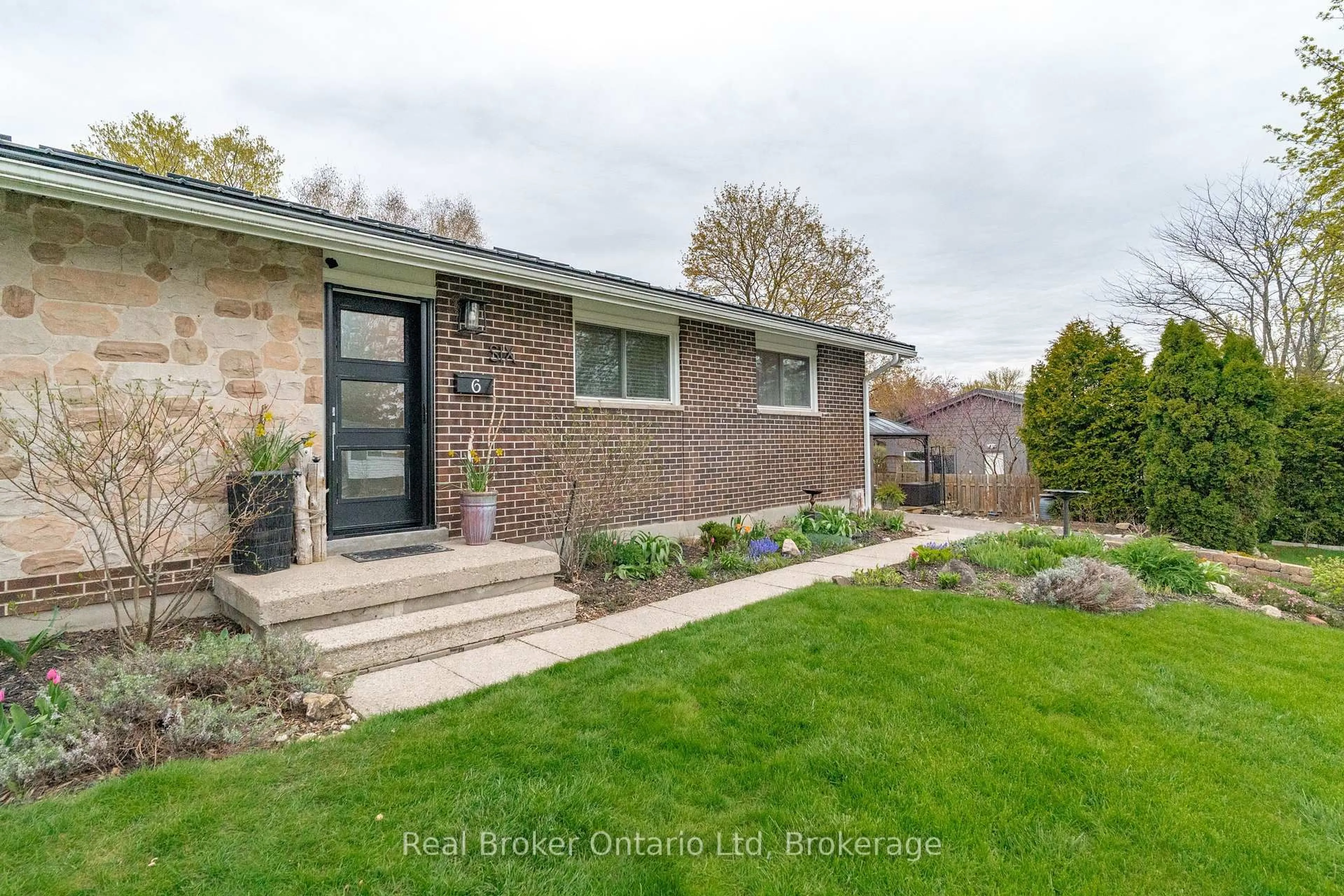Home with brick exterior material, street for 6 Eleanor Crt, Guelph Ontario N1E 1S7