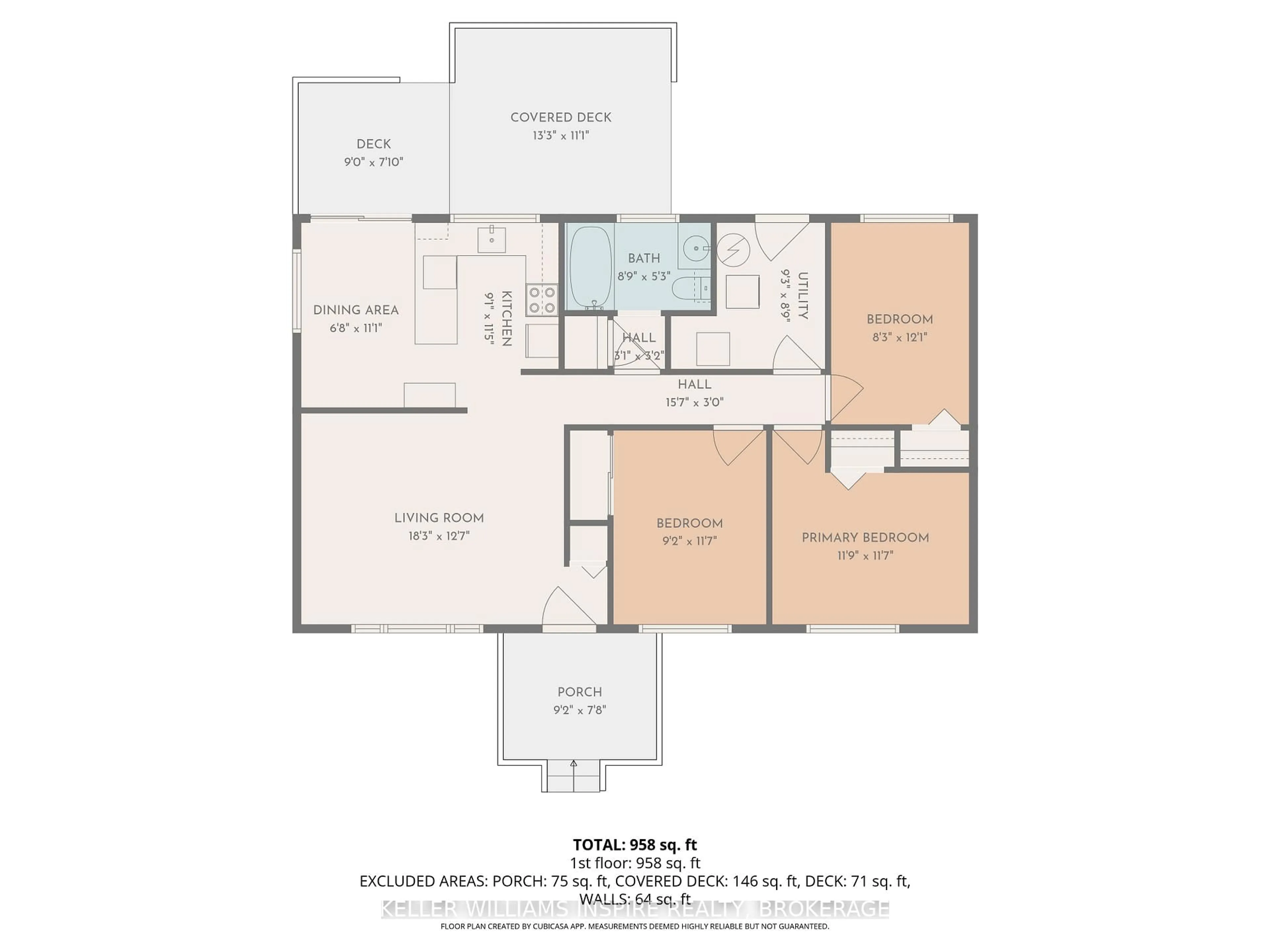 Floor plan for 66 Manor Dr, Brockville Ontario K6V 3E6