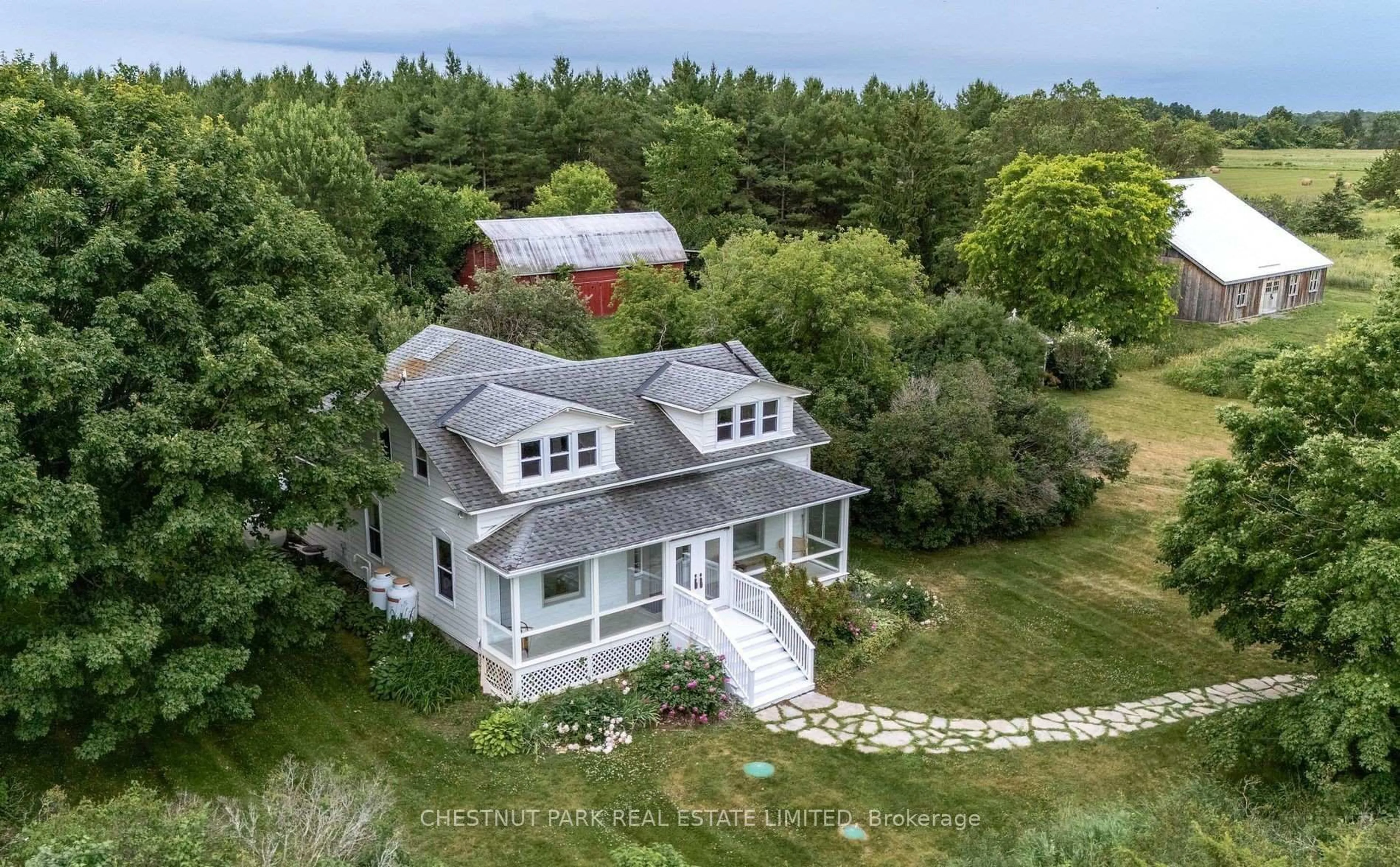 A pic from outside/outdoor area/front of a property/back of a property/a pic from drone, building for 1472 County Rd 7 Rd, Prince Edward County Ontario K0K 2T0