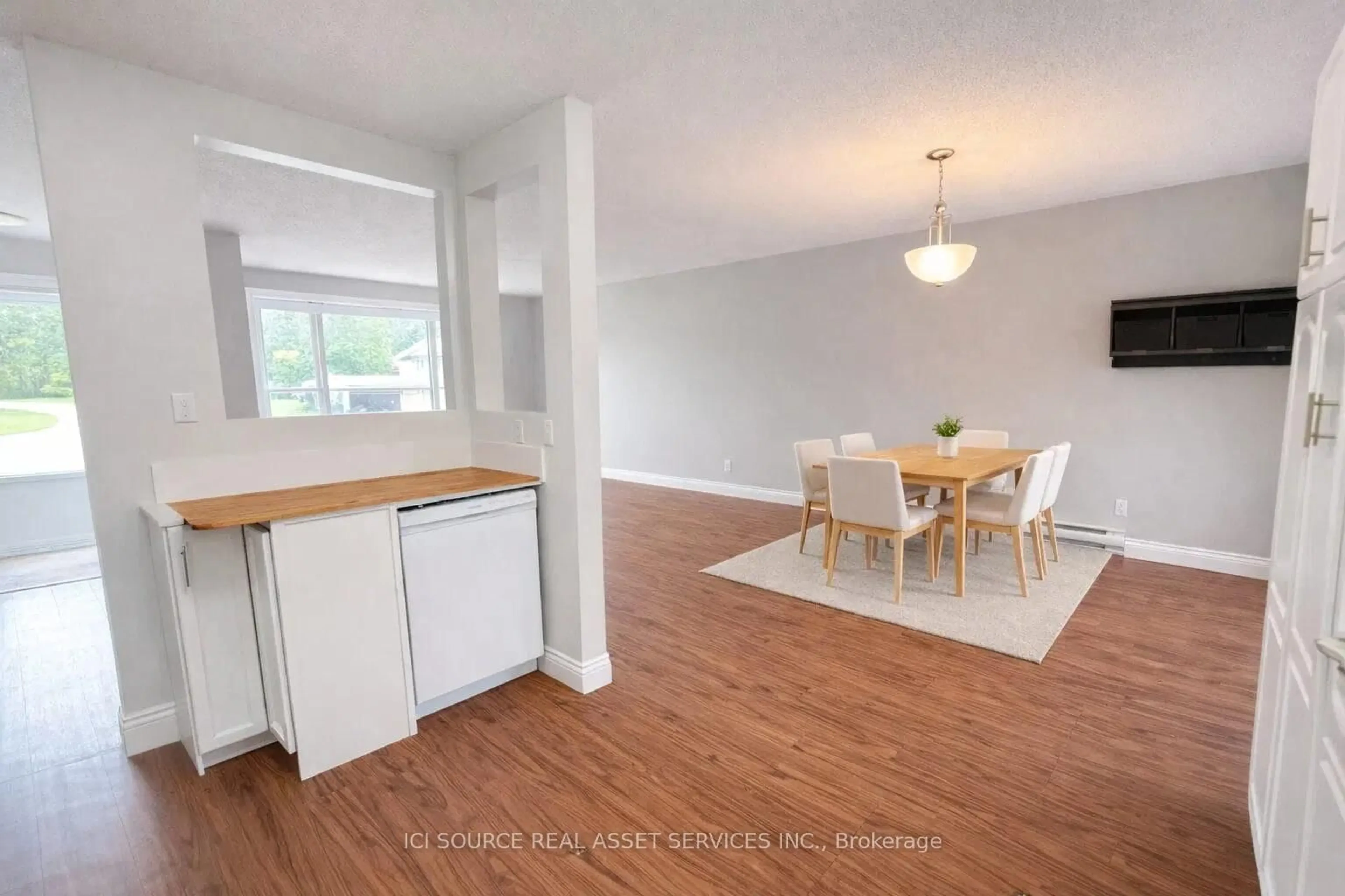 Open concept kitchen, wood/laminate floor for 9 Terrace Hts, Terrace Bay Ontario P0T 2W0