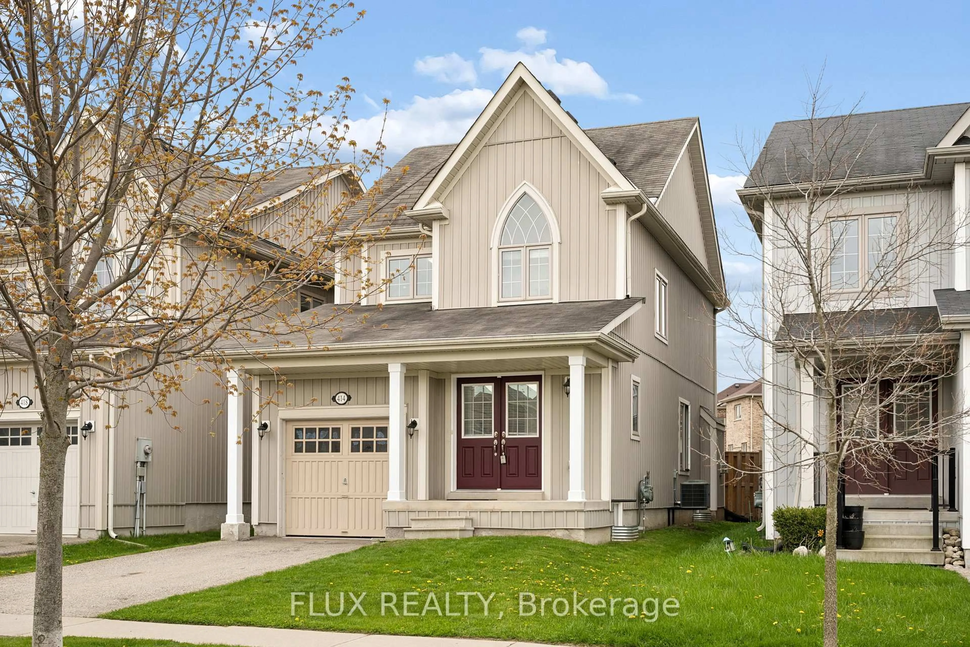Home with vinyl exterior material, street for 414 Thompson St, Woodstock Ontario N4T 0G7