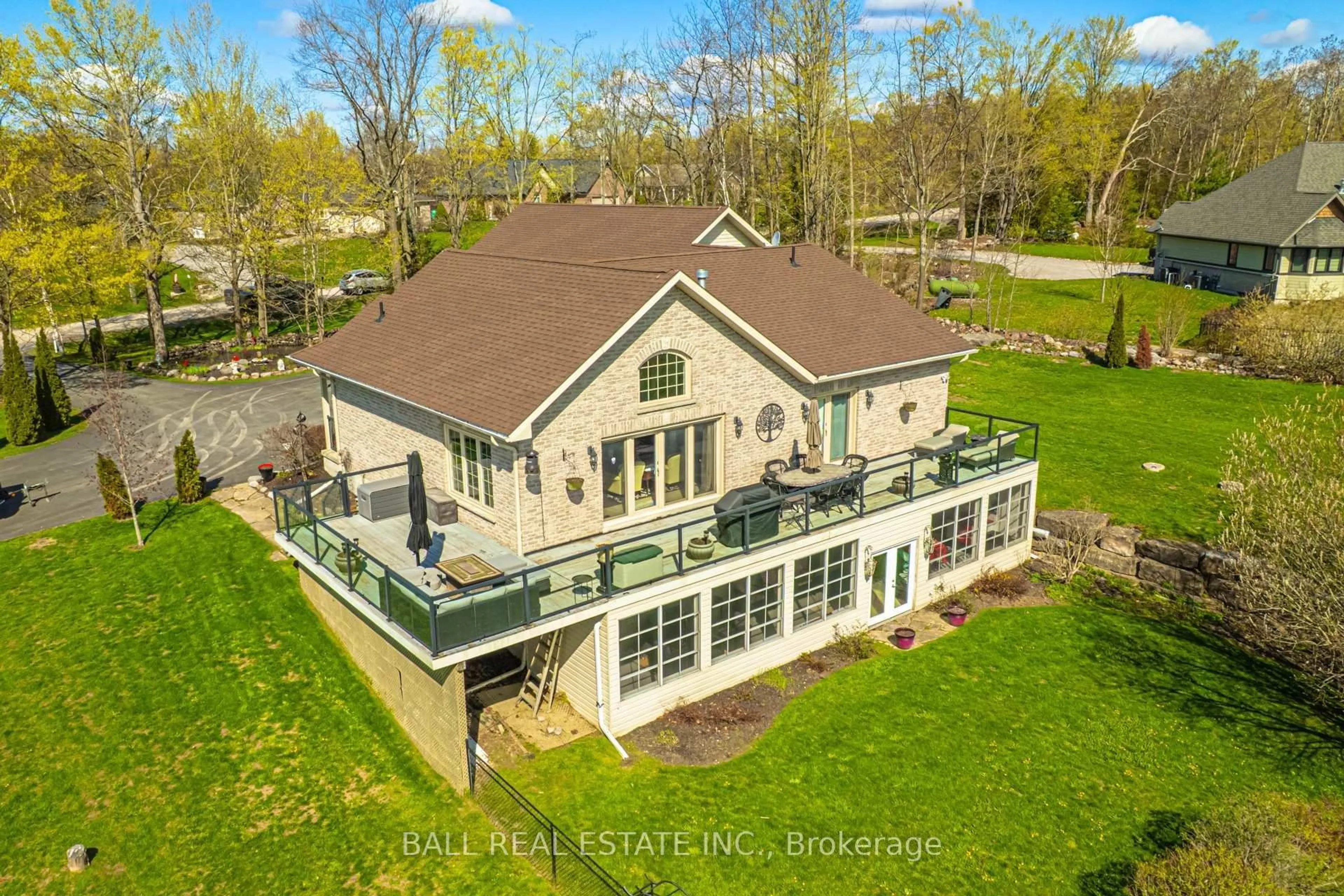 A pic from outside/outdoor area/front of a property/back of a property/a pic from drone, water/lake/river/ocean view for 2172 Katchewanooka Crt, Selwyn Ontario K0L 3G0