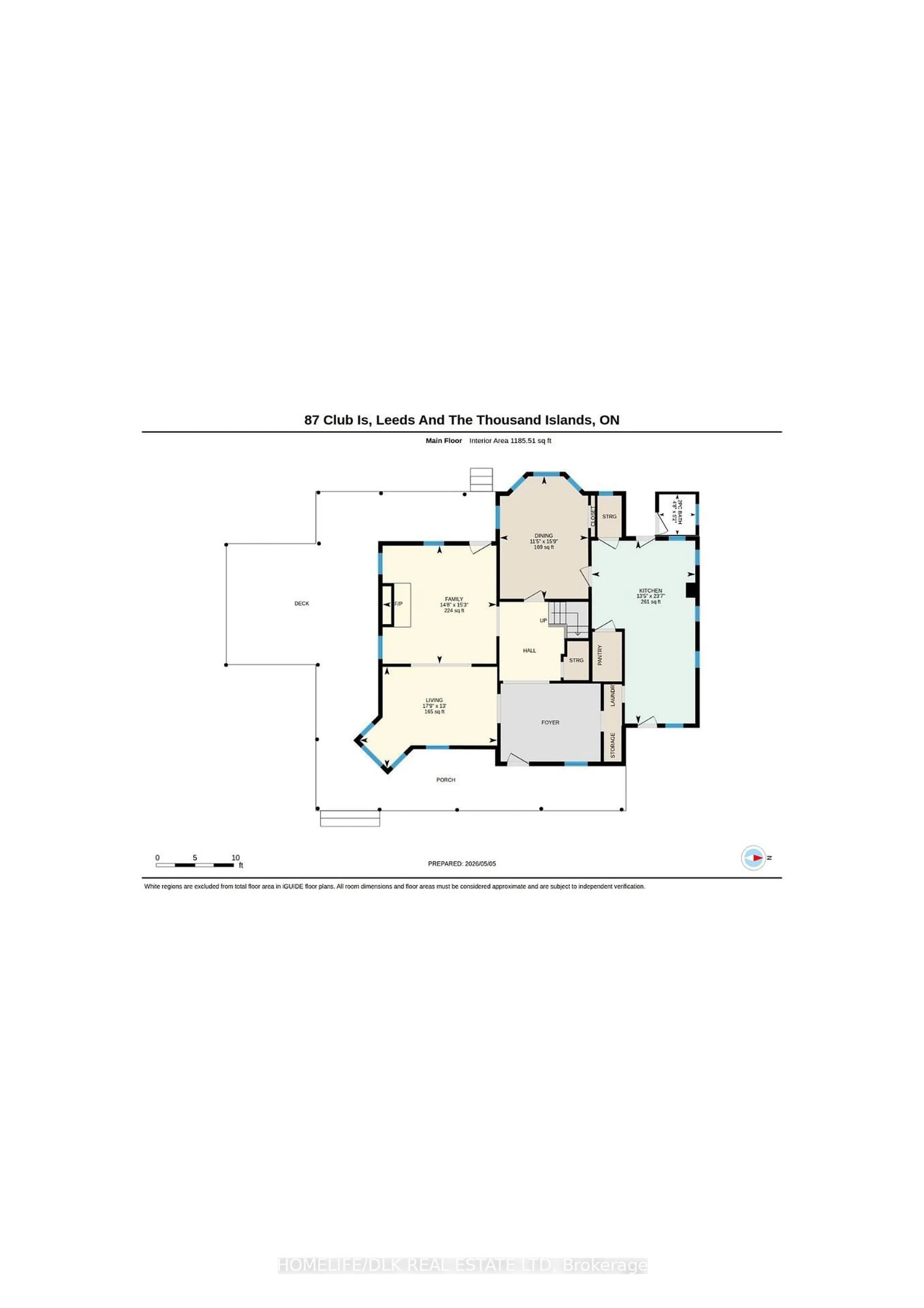 Floor plan for 87 Club Island, Leeds and the Thousand Islands Ontario K0E 1R0