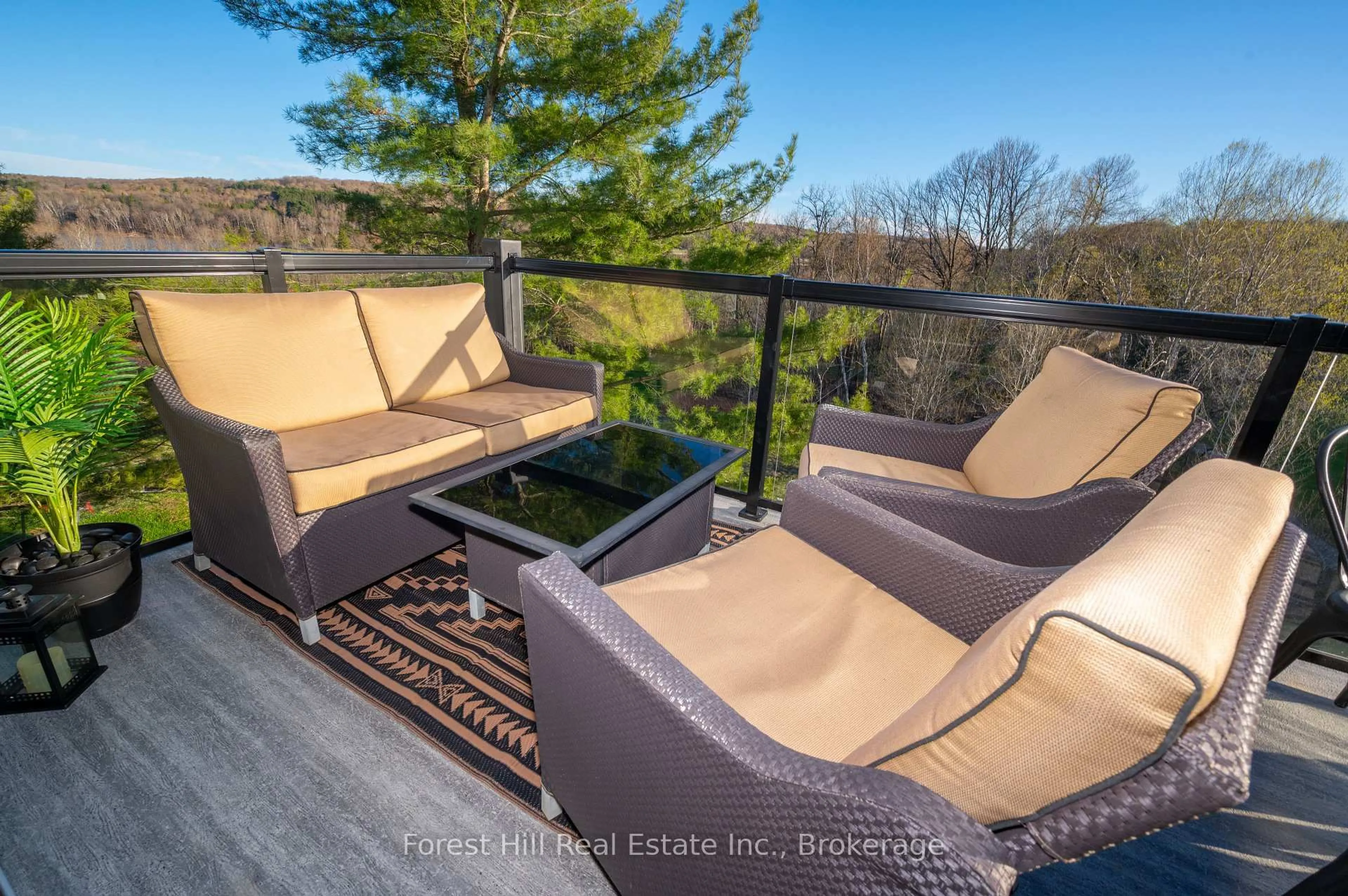 Patio, water/lake/river/ocean view for 1235 Deerhurst Dr #303, Huntsville Ontario P1H 2E8