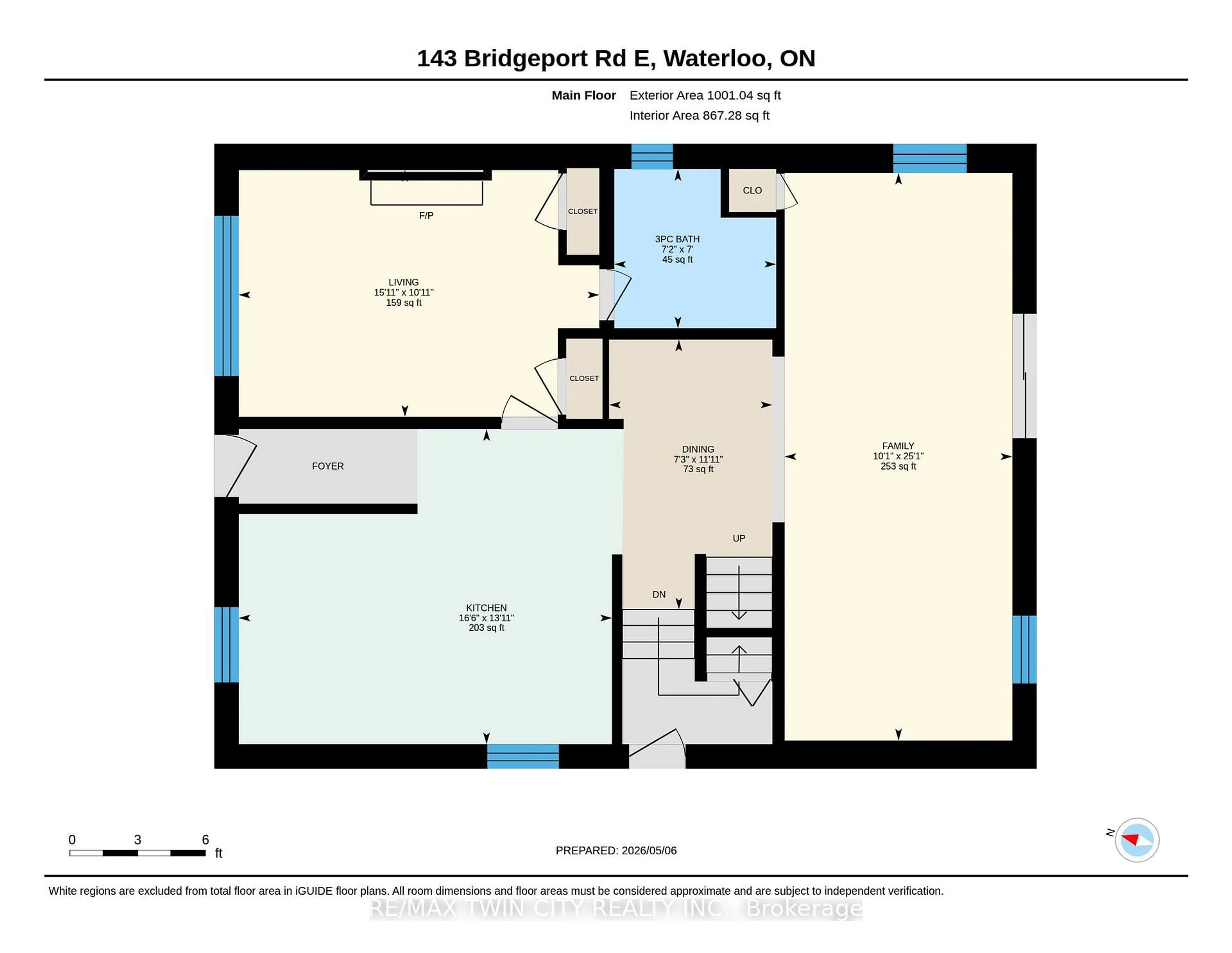 Floor plan for 143 Bridgeport Rd, Waterloo Ontario N2J 2K3