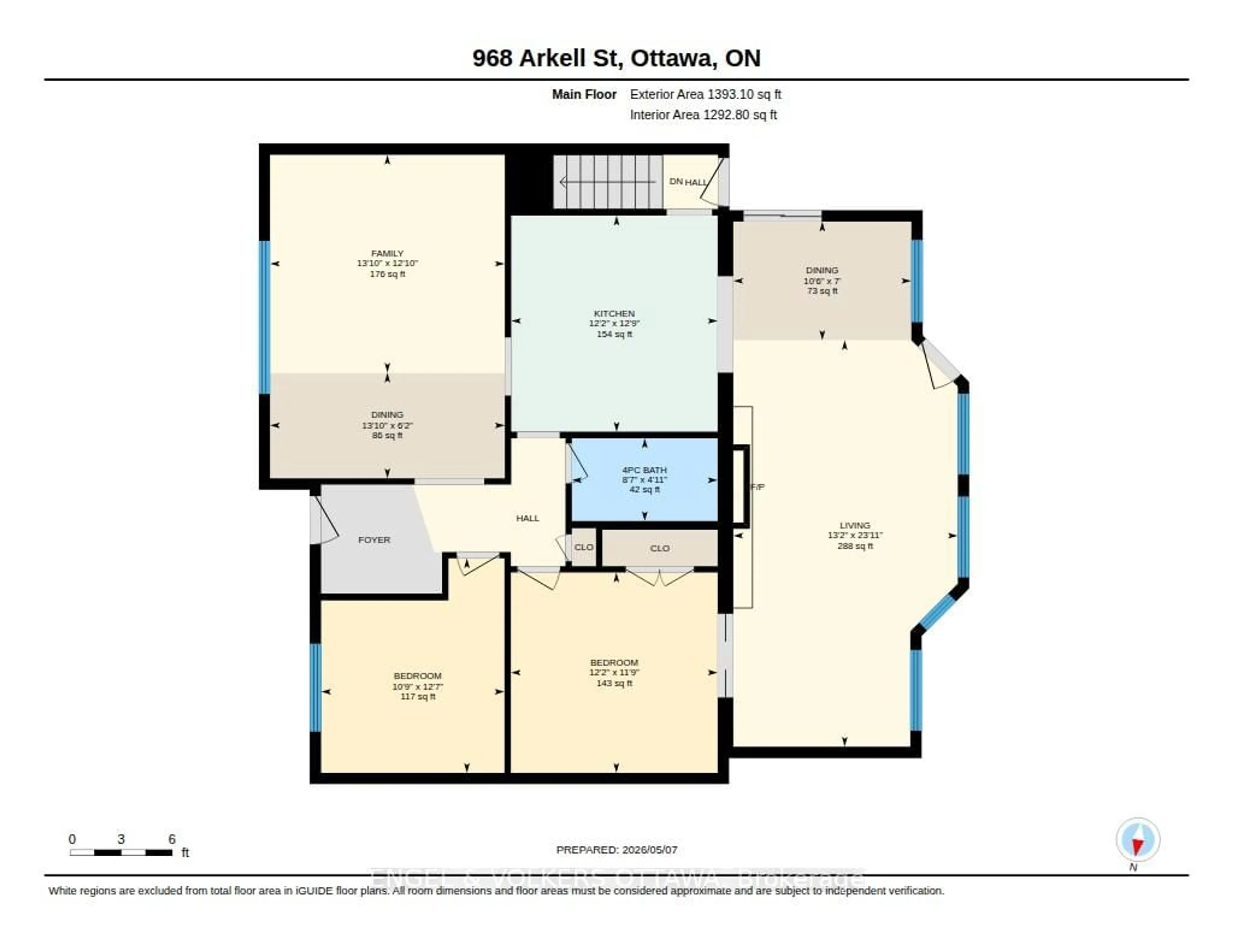Floor plan for 968 Arkell St, Ottawa Ontario K2B 5R3
