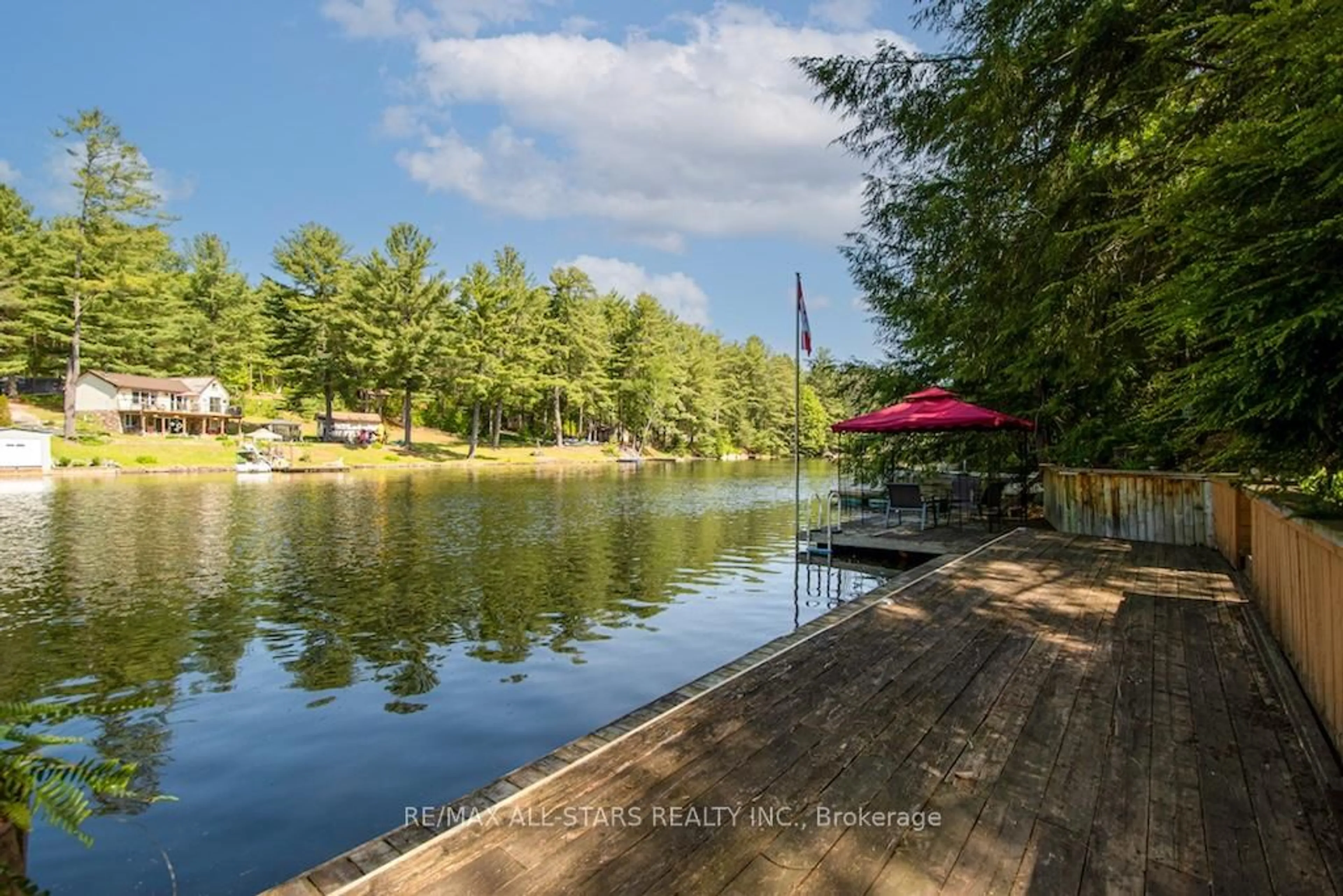 Patio, water/lake/river/ocean view for 1130 Towering Oaks Dr, Minden Hills Ontario K0M 2L0