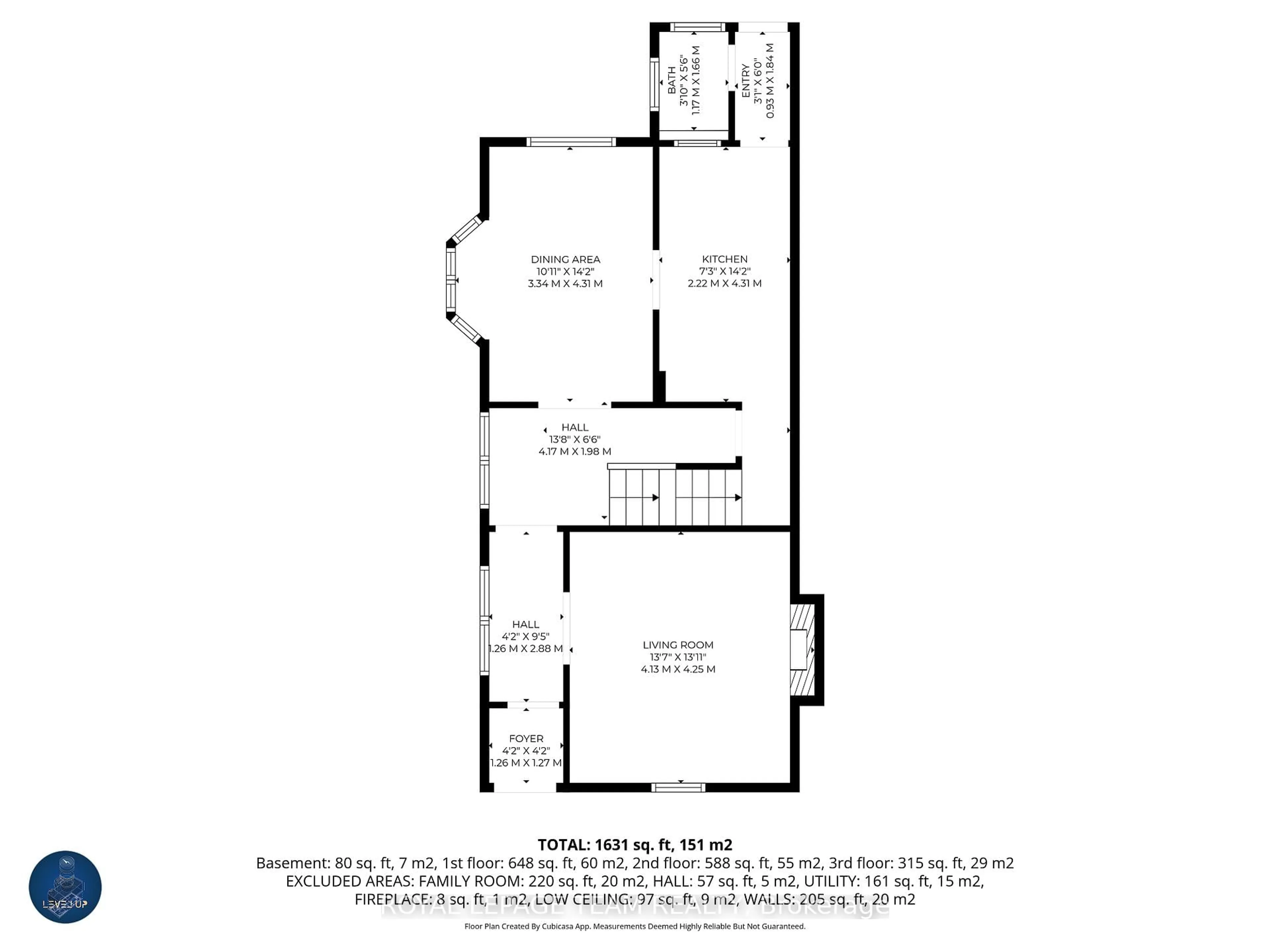 Floor plan for 112 Fairmont Ave, Ottawa Ontario K1Y 1X6