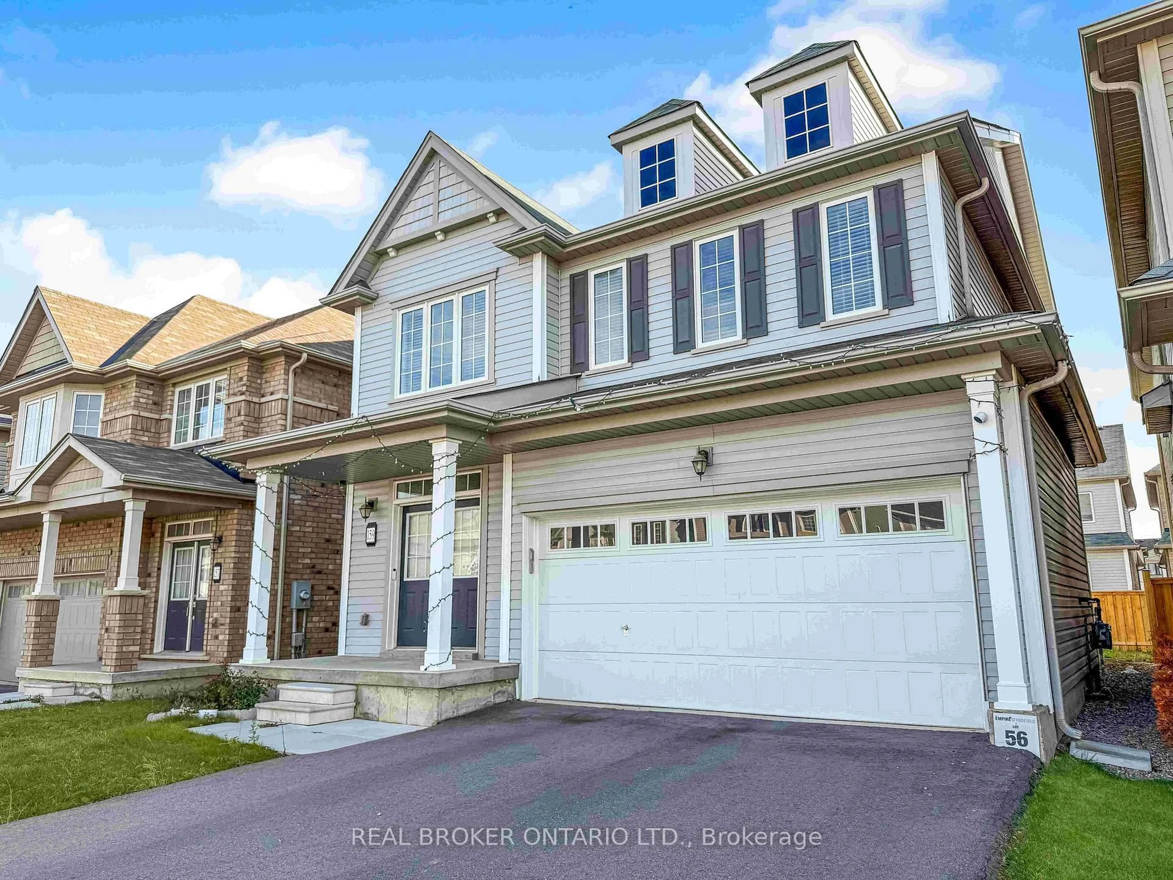 Home with vinyl exterior material, street for 159 Longboat Ru, Brantford Ontario N3T 0R8