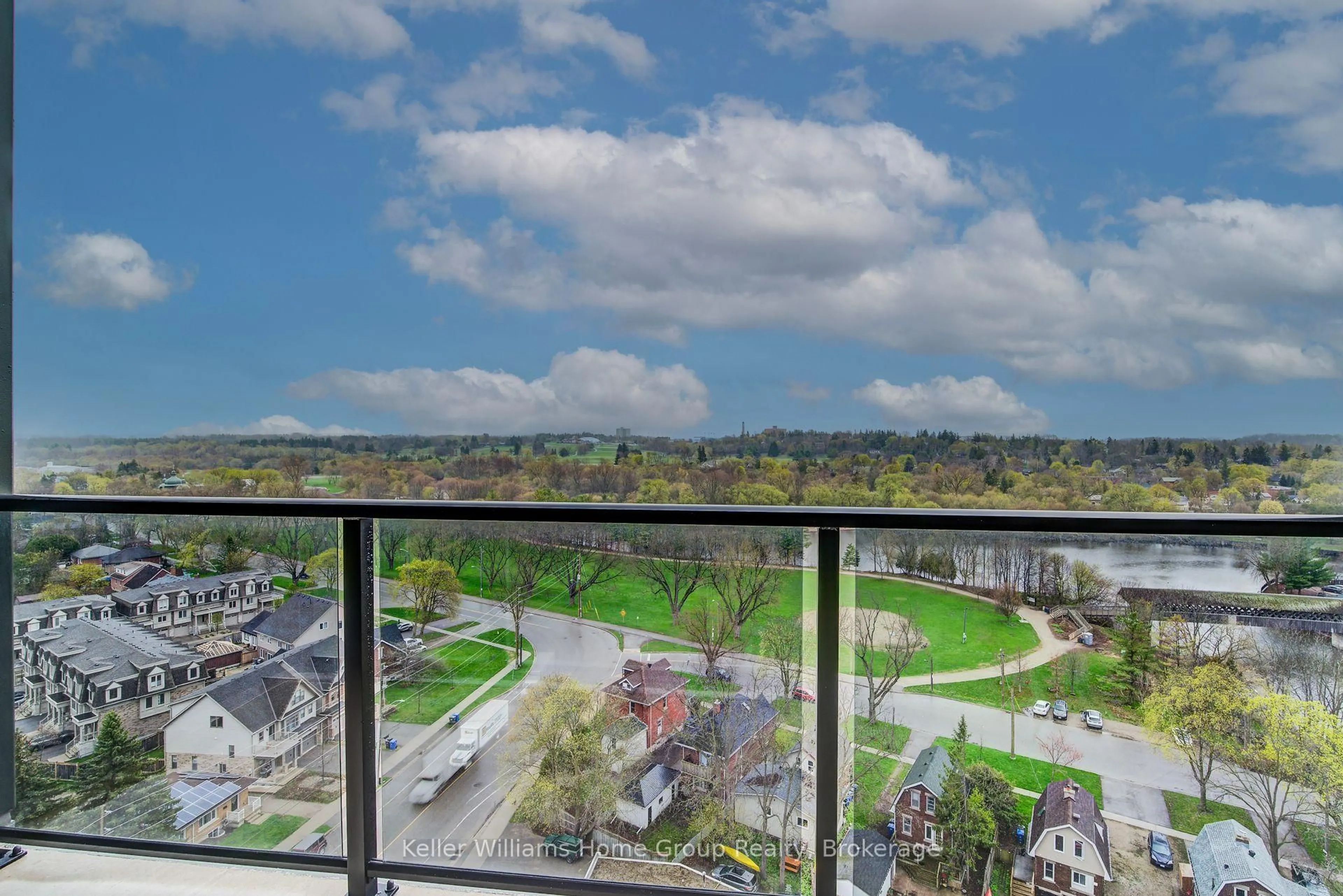 Balcony in the apartment, water/lake/river/ocean view for 71 Wyndham St #1201, Guelph Ontario N1E 0T1