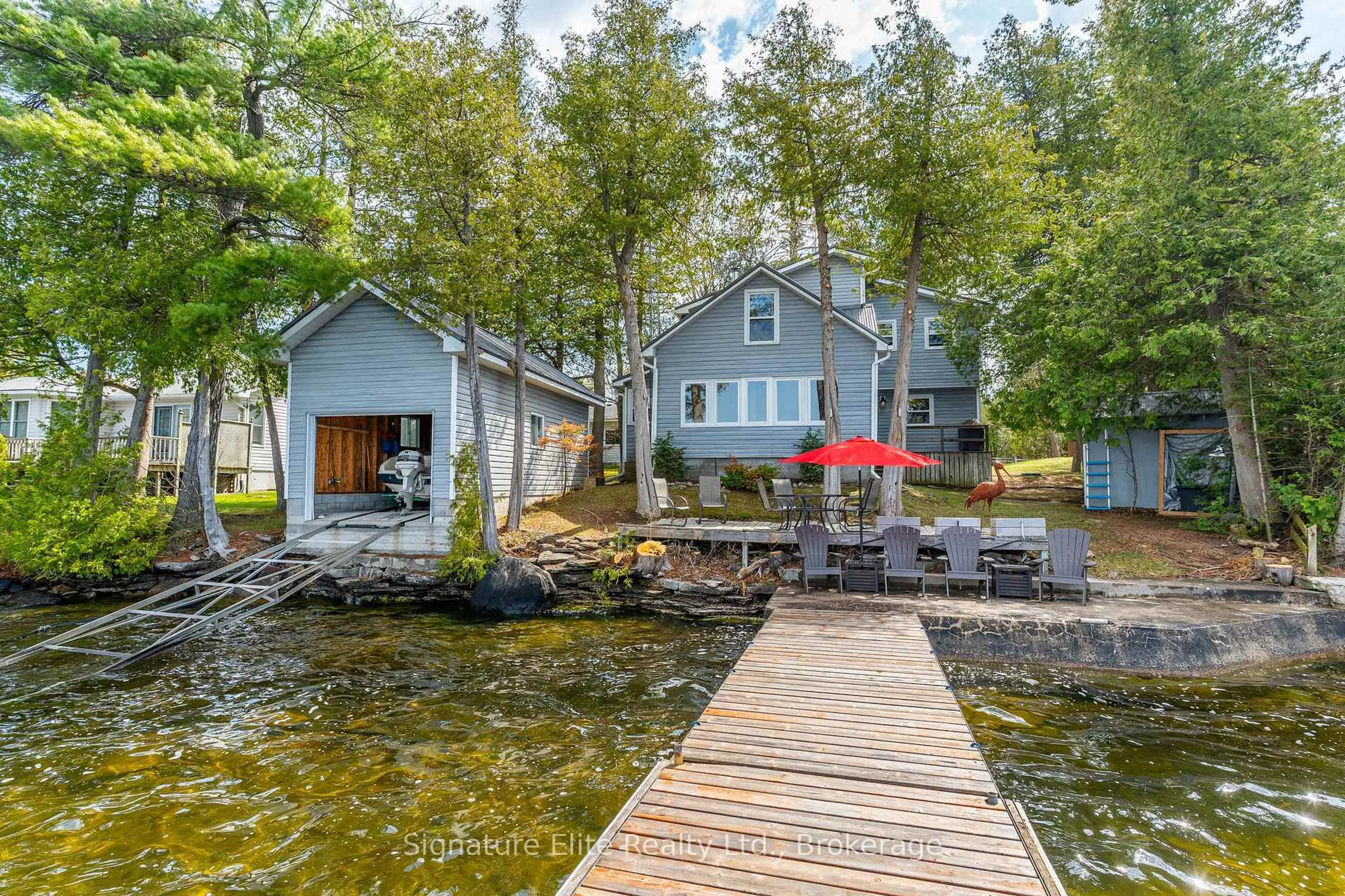 Patio, water/lake/river/ocean view for 24 Lambs Lane, Kawartha Lakes Ontario K0M 1G0
