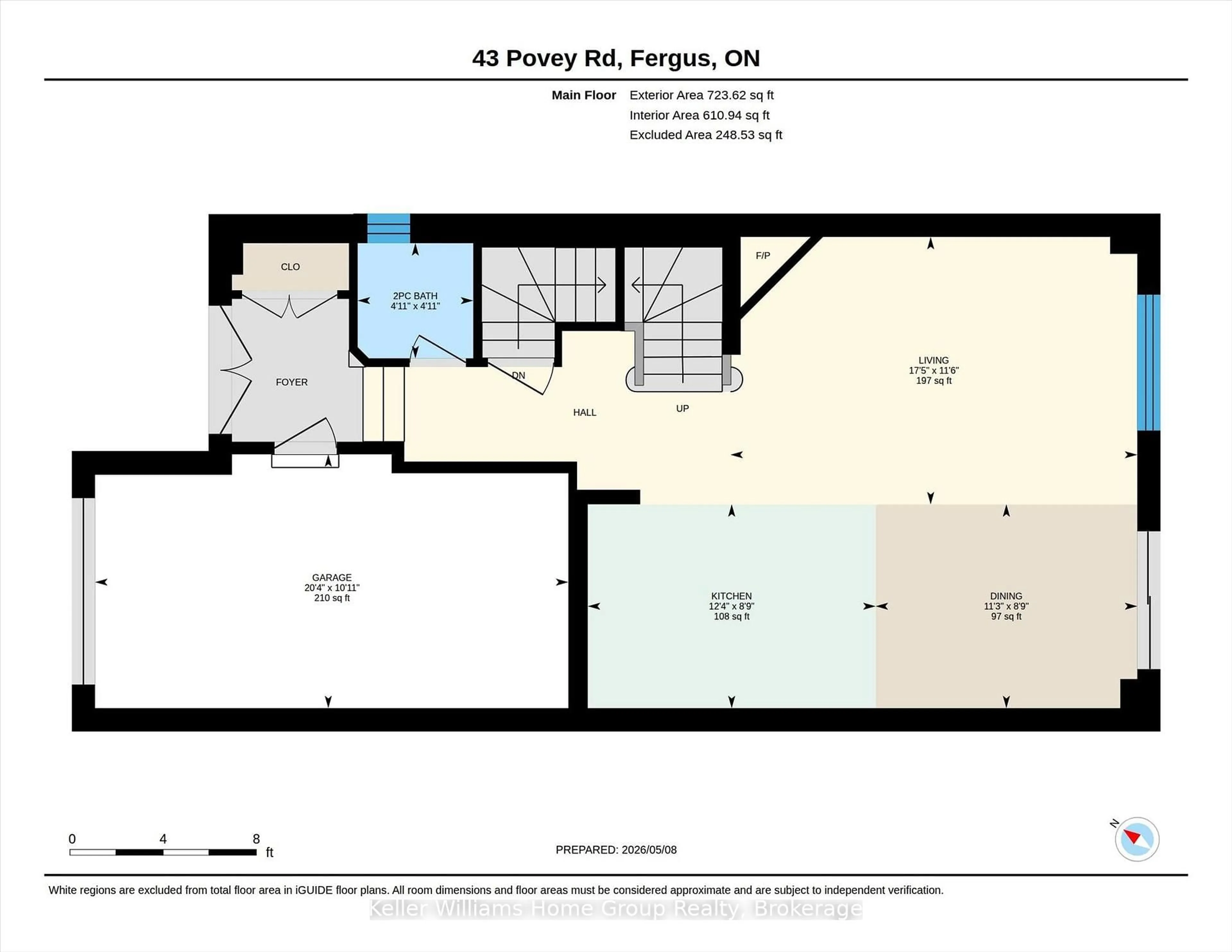 Floor plan for 43 Povey Rd, Centre Wellington Ontario N1M 0J5