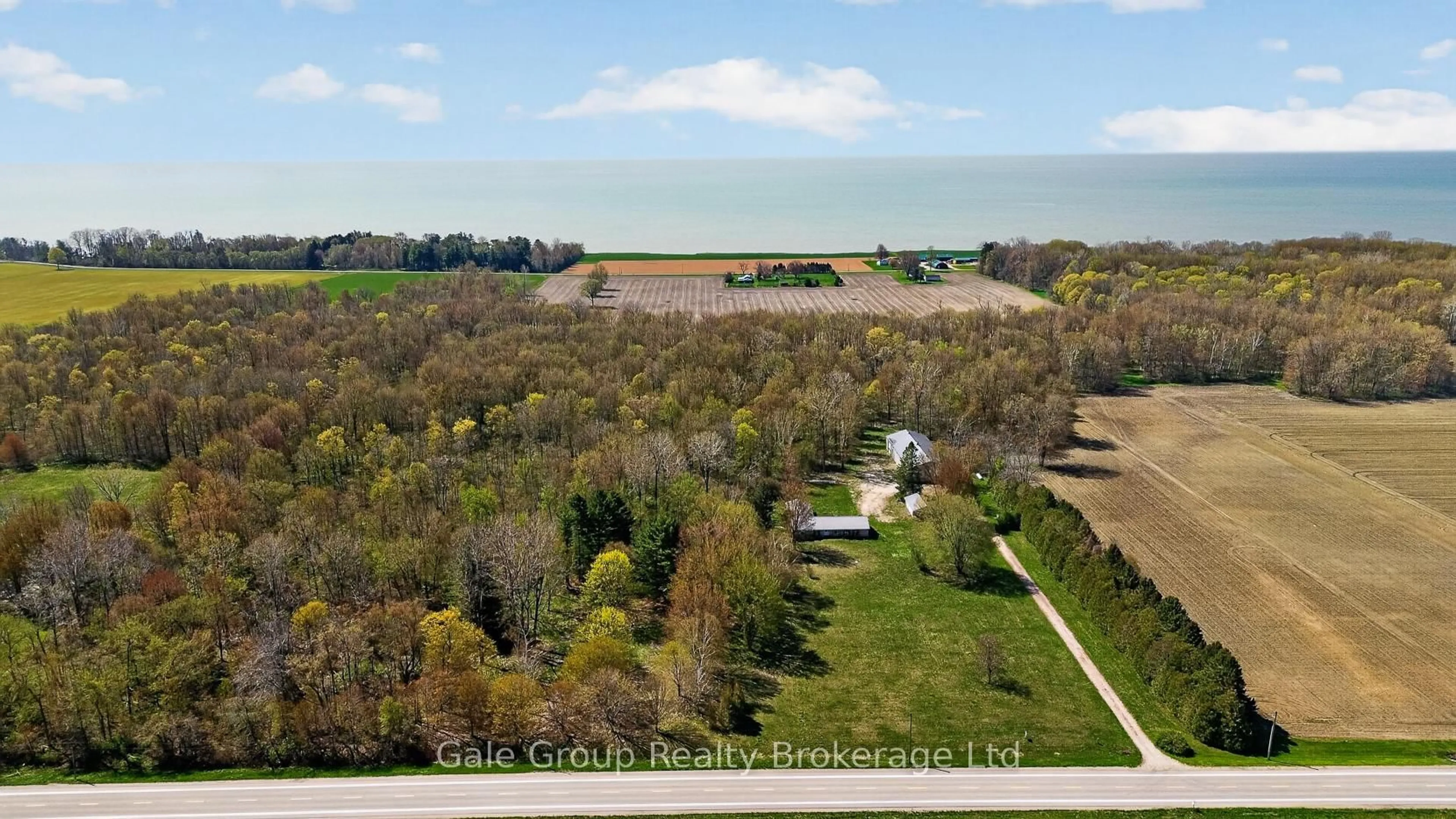 A pic from outside/outdoor area/front of a property/back of a property/a pic from drone, water/lake/river/ocean view for 45227 Dexter Line, Central Elgin Ontario N0L 2H0