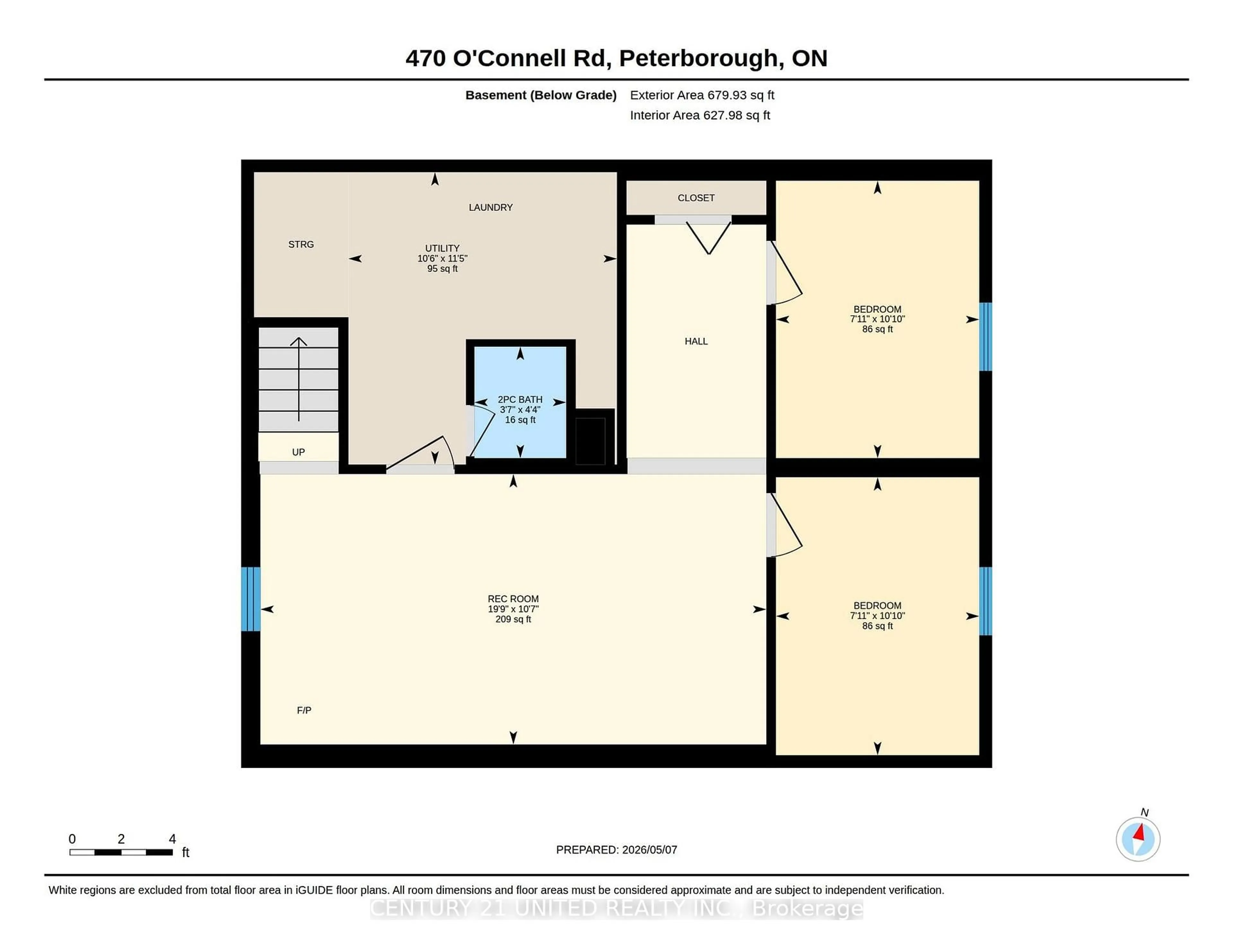 Floor plan for 470 O'Connell Rd, Peterborough Ontario K9J 4C9