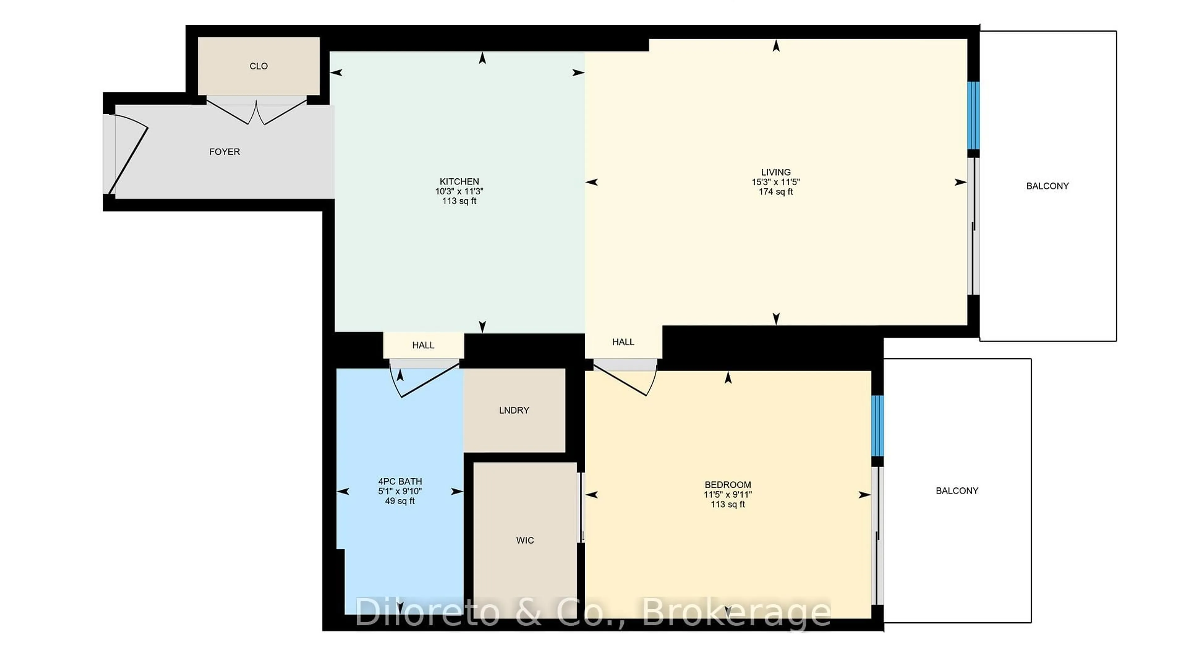 Floor plan for 50 Grand Ave #1105, Cambridge Ontario N1S 0C2