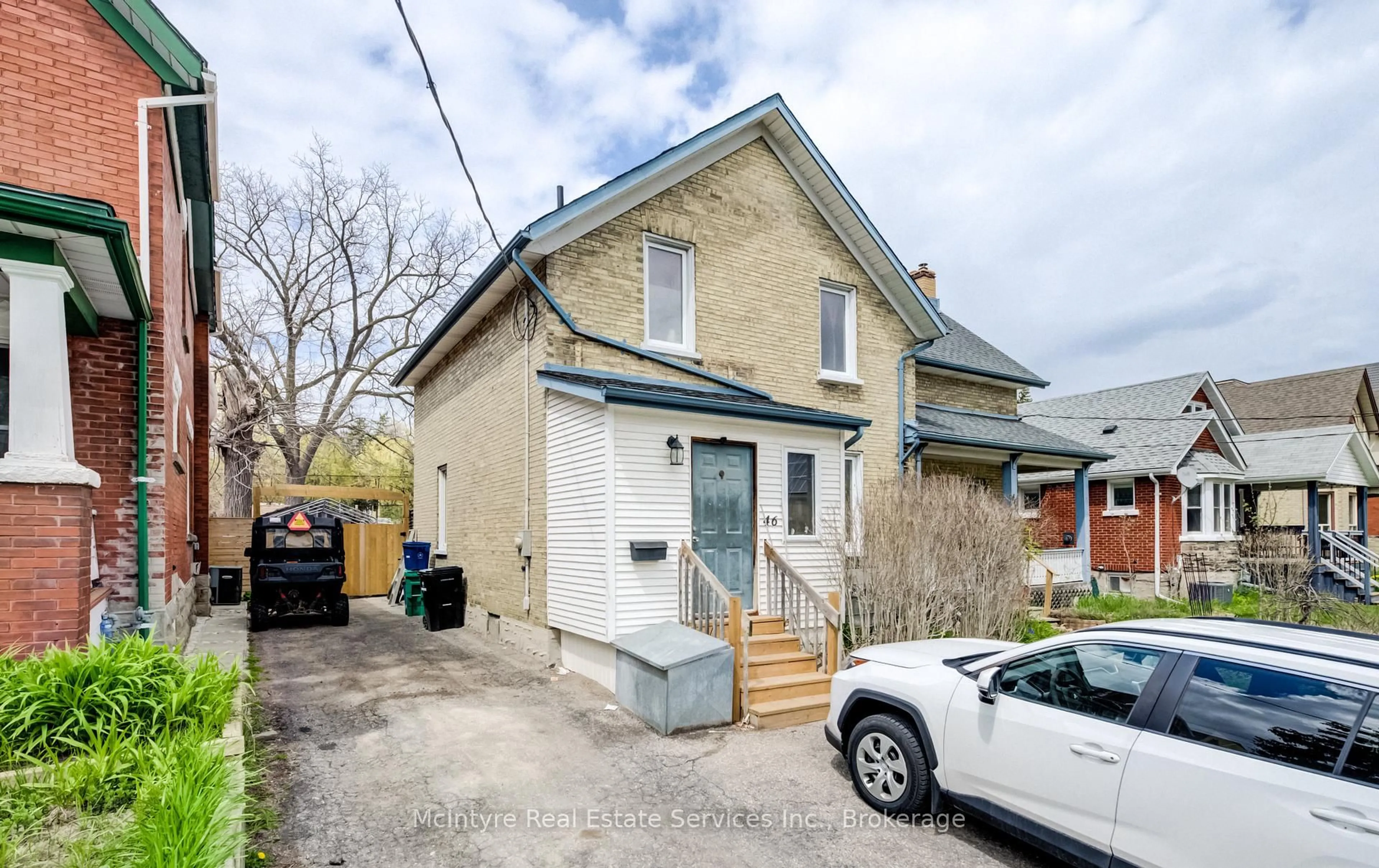 A pic from outside/outdoor area/front of a property/back of a property/a pic from drone, street for 46 Shanley St, Kitchener Ontario N2H 5N9