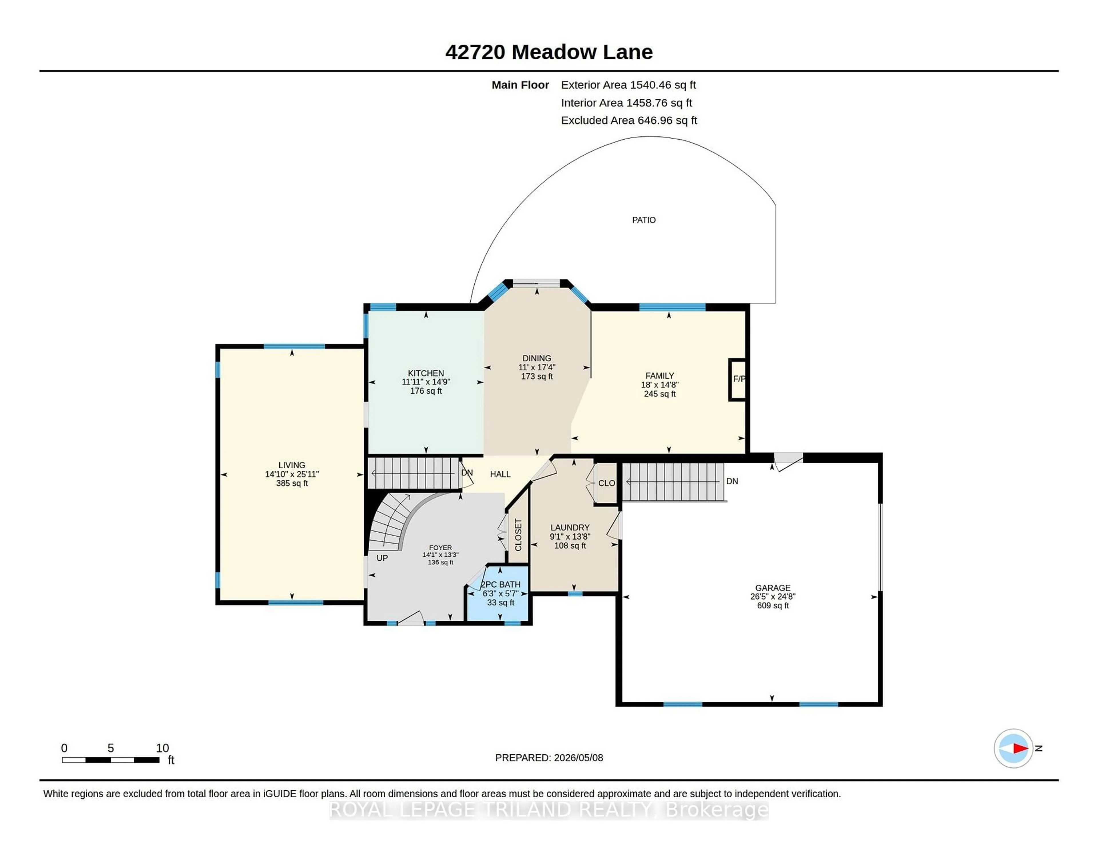 Floor plan for 42720 MEADOW WOOD Lane, Central Elgin Ontario N0L 2L0
