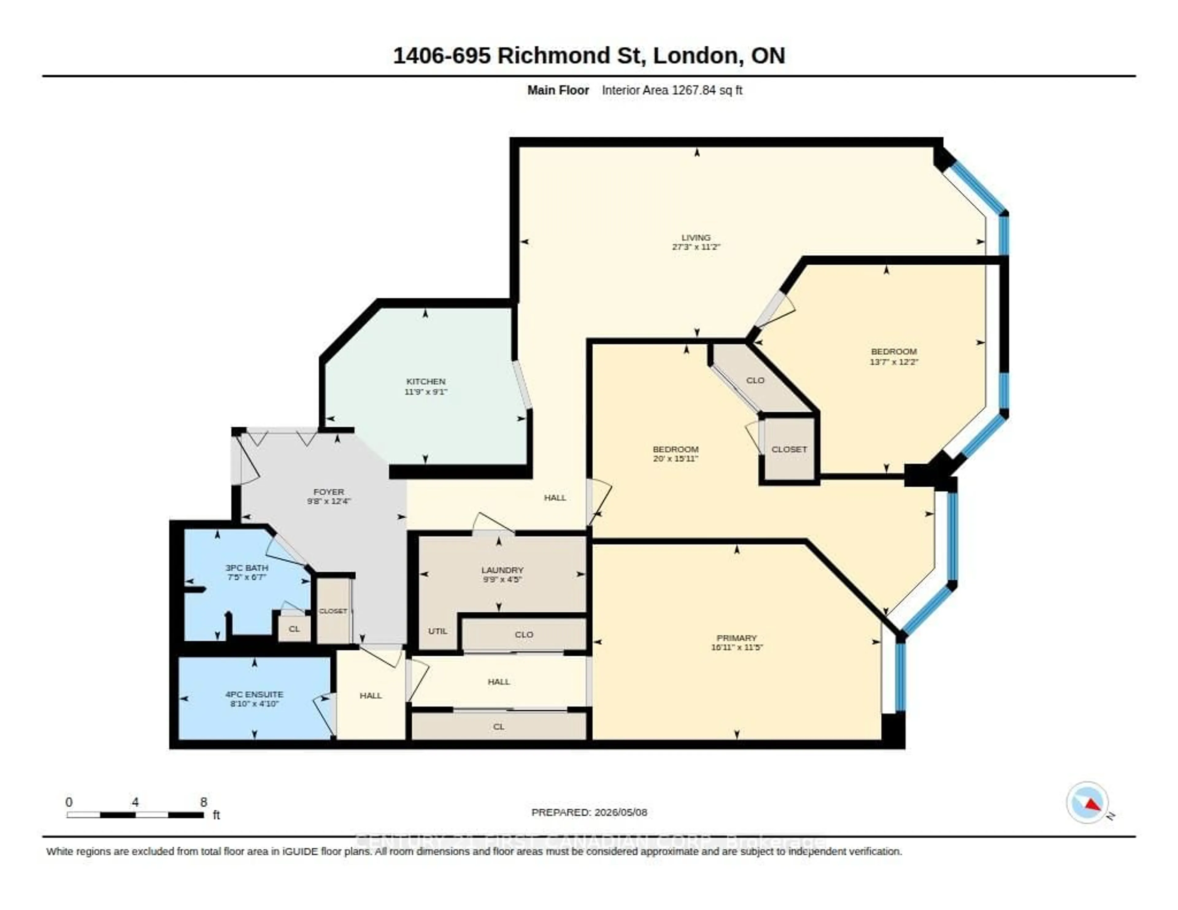 Floor plan for 695 Richmond St #1406, London East Ontario N6A 5M8