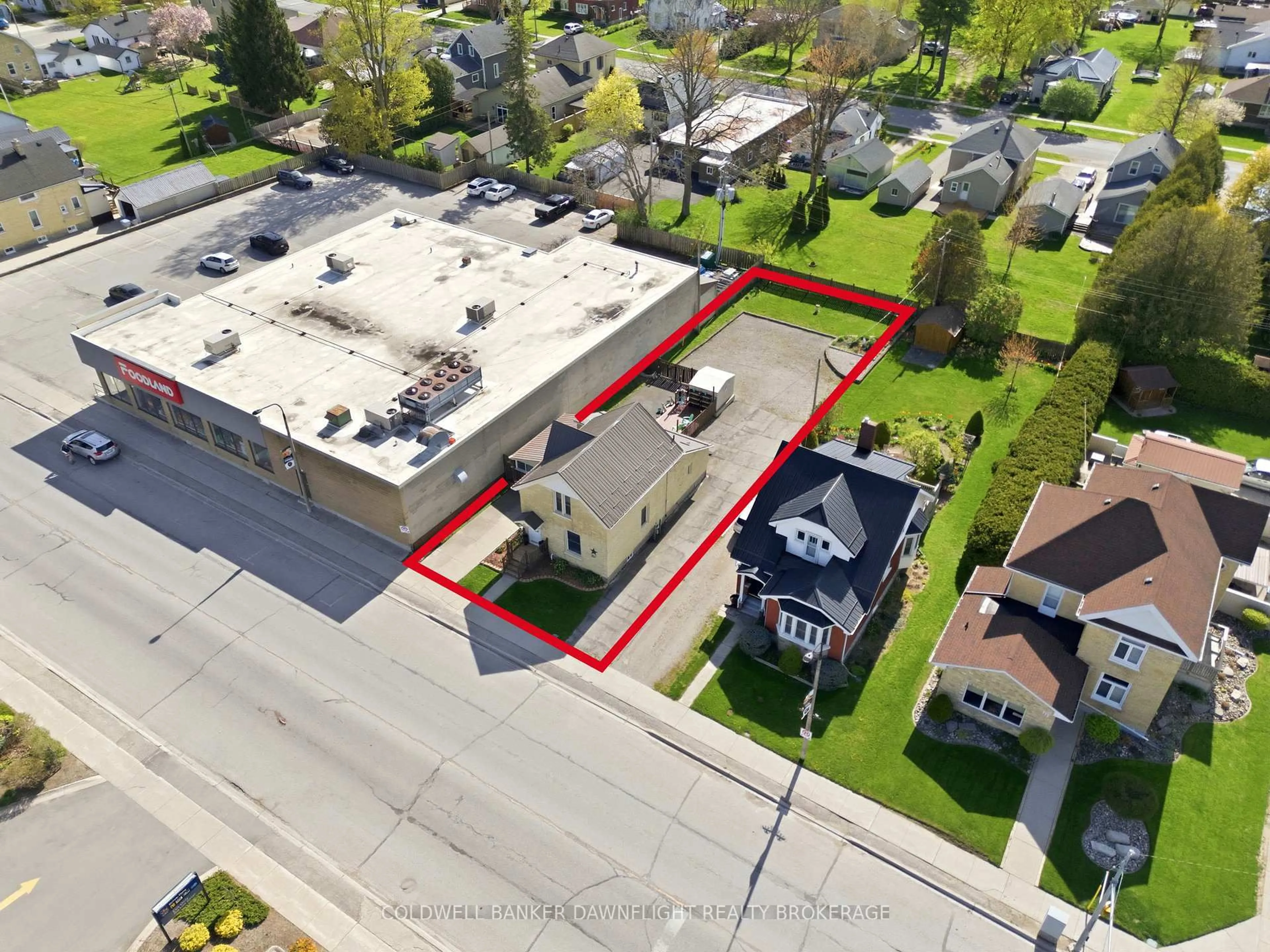 A pic from outside/outdoor area/front of a property/back of a property/a pic from drone, street for 221 Main St, South Huron Ontario N0M 1S6