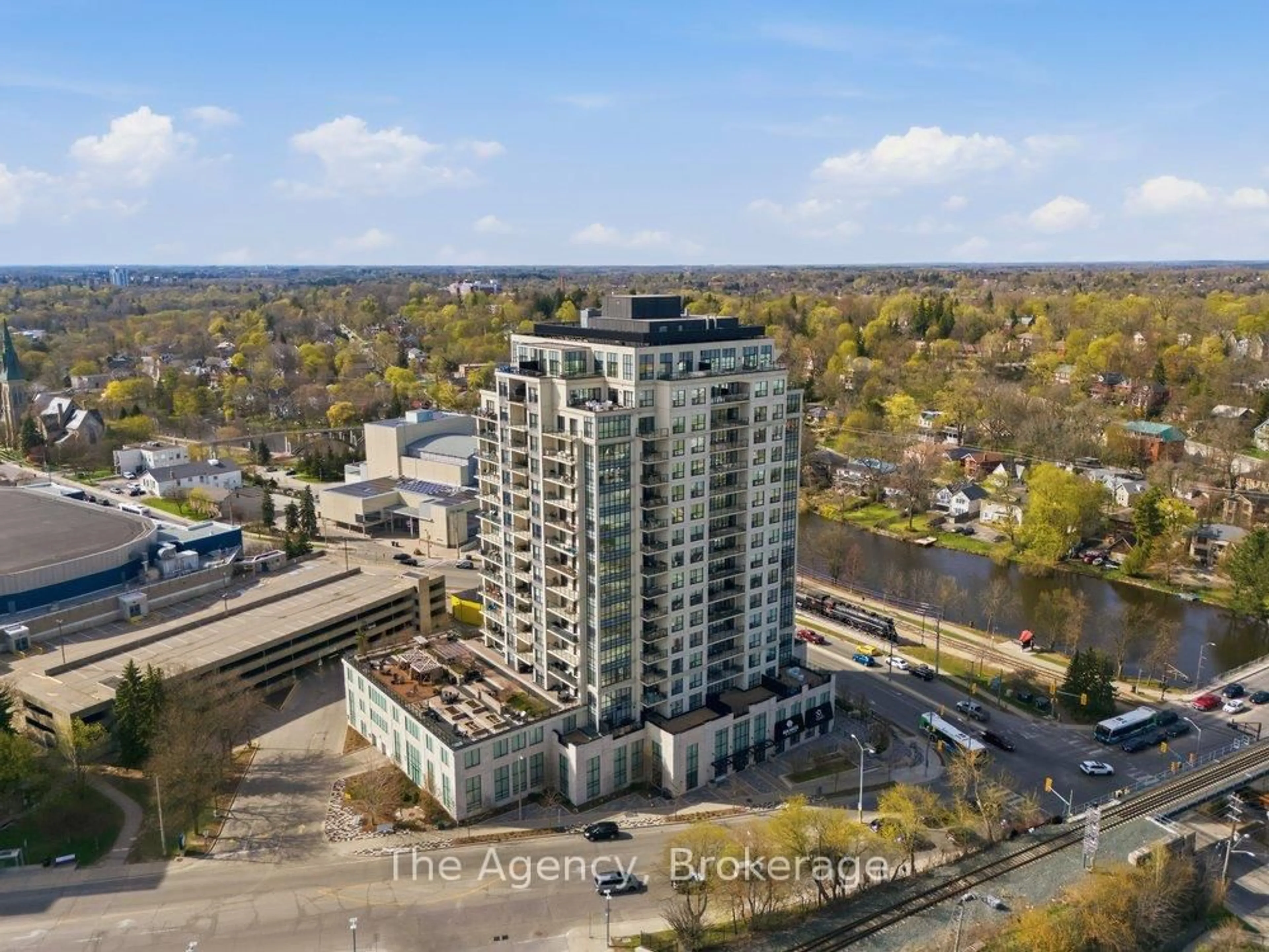 A pic from outside/outdoor area/front of a property/back of a property/a pic from drone, building for 160 Macdonell St #901, Guelph Ontario N1H 0A9