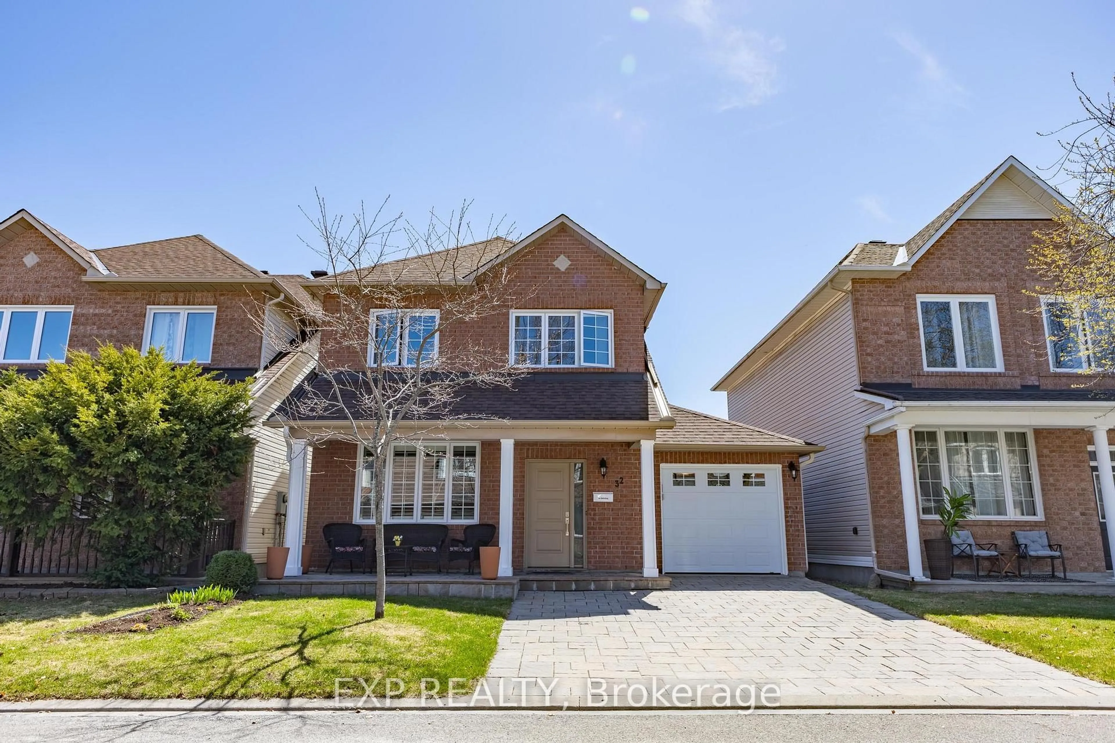 Home with brick exterior material, street for 32 Stonepointe Ave, Ottawa Ontario K2G 6G4