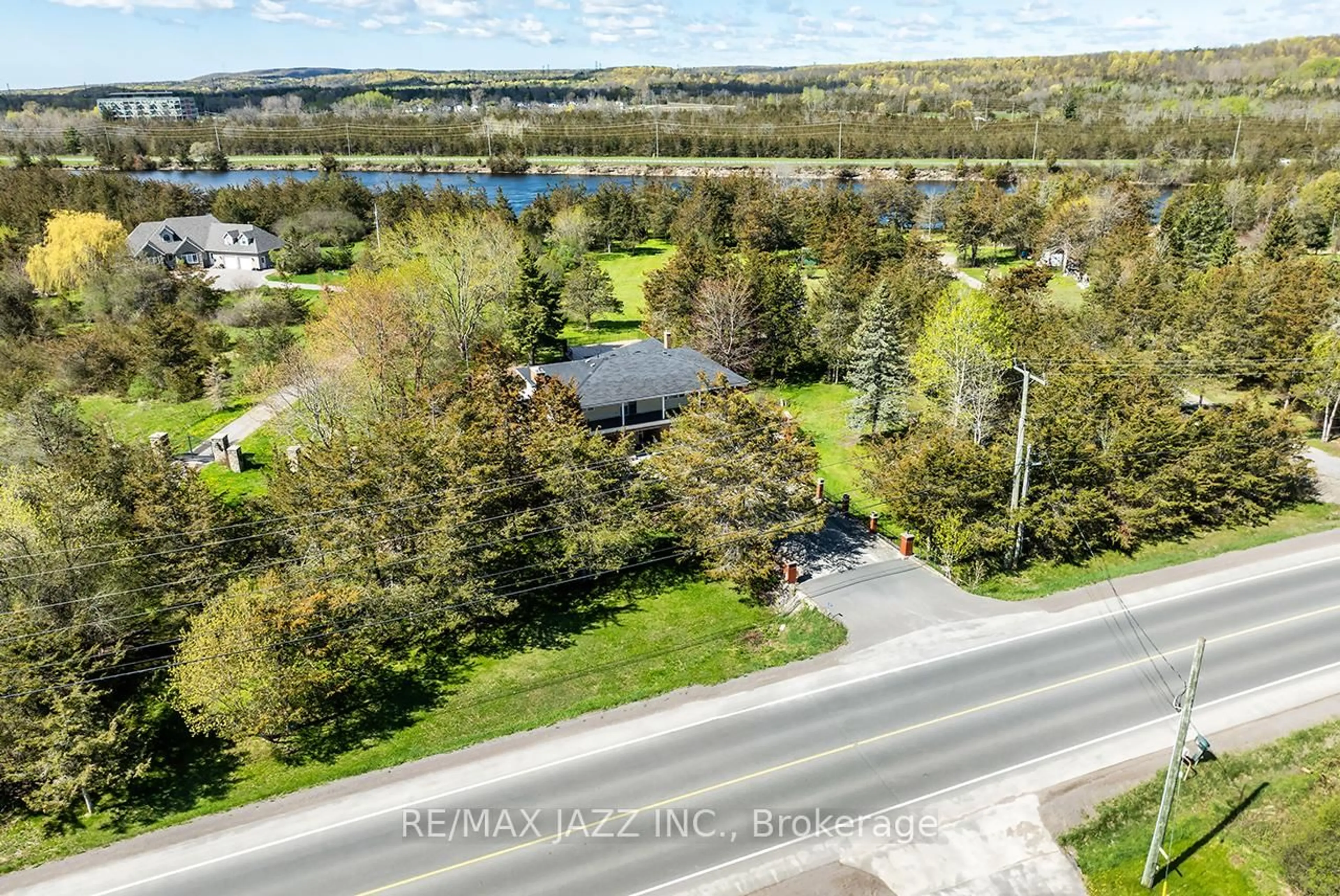 A pic from outside/outdoor area/front of a property/back of a property/a pic from drone, water/lake/river/ocean view for 1249 Glen Miller Rd, Hastings Ontario K0K 2C0