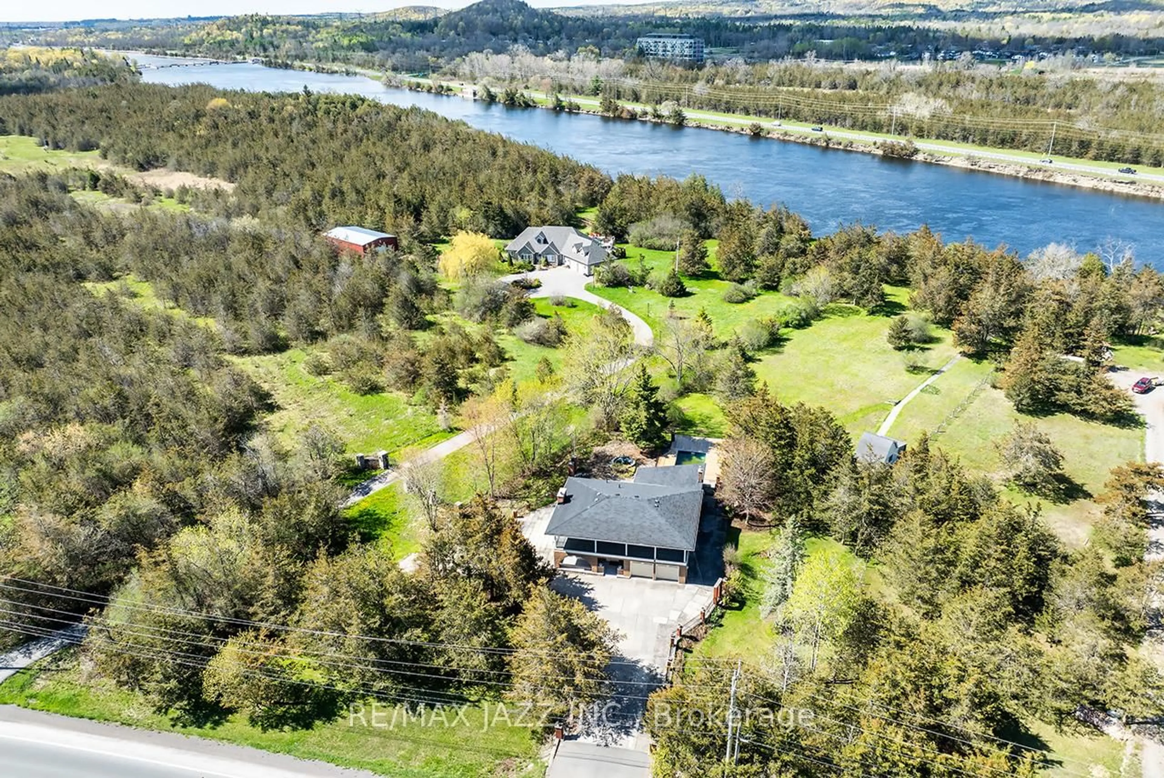 A pic from outside/outdoor area/front of a property/back of a property/a pic from drone, water/lake/river/ocean view for 1249 Glen Miller Rd, Hastings Ontario K0K 2C0