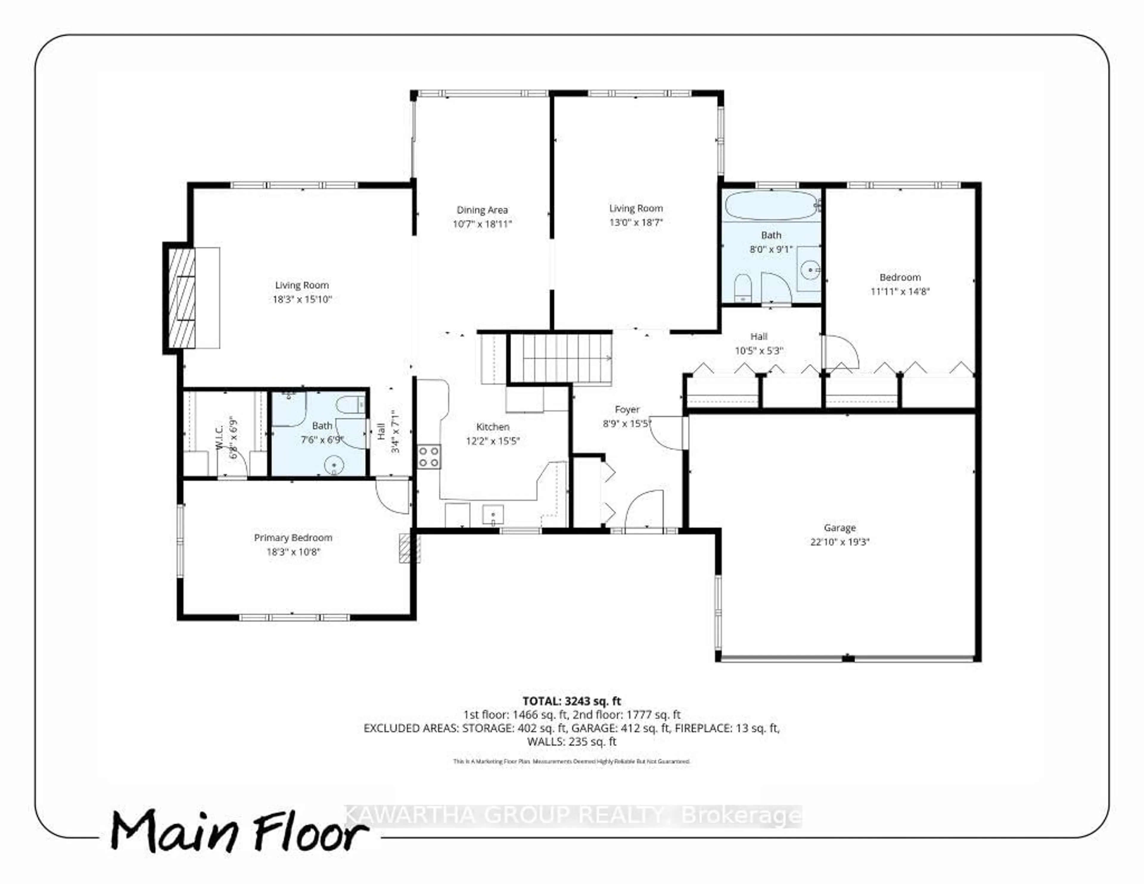 Floor plan for 23 Dodd St, Kawartha Lakes Ontario K0M 1N0