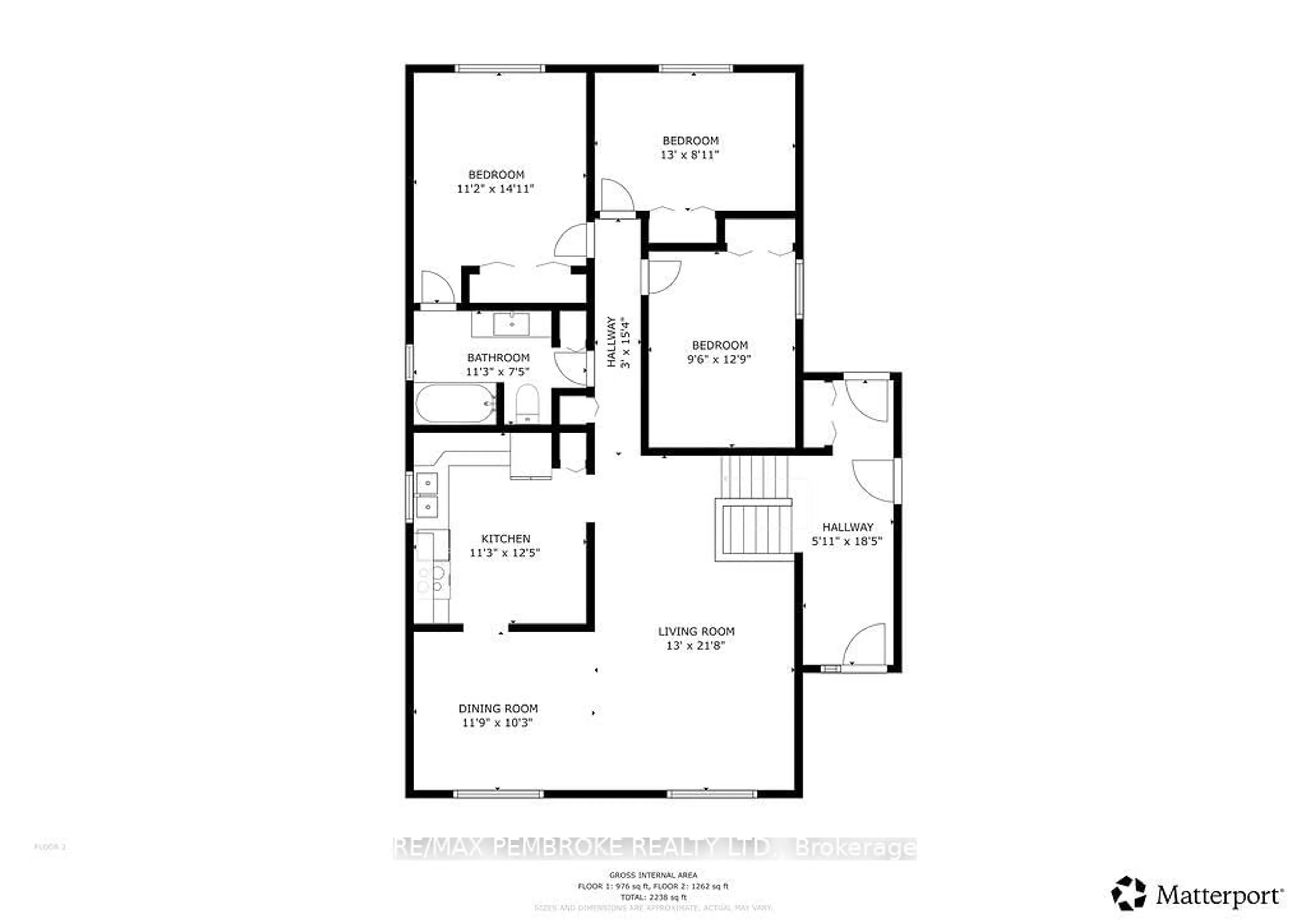 Floor plan for 61 Woodland Cres, Petawawa Ontario K8H 3L9