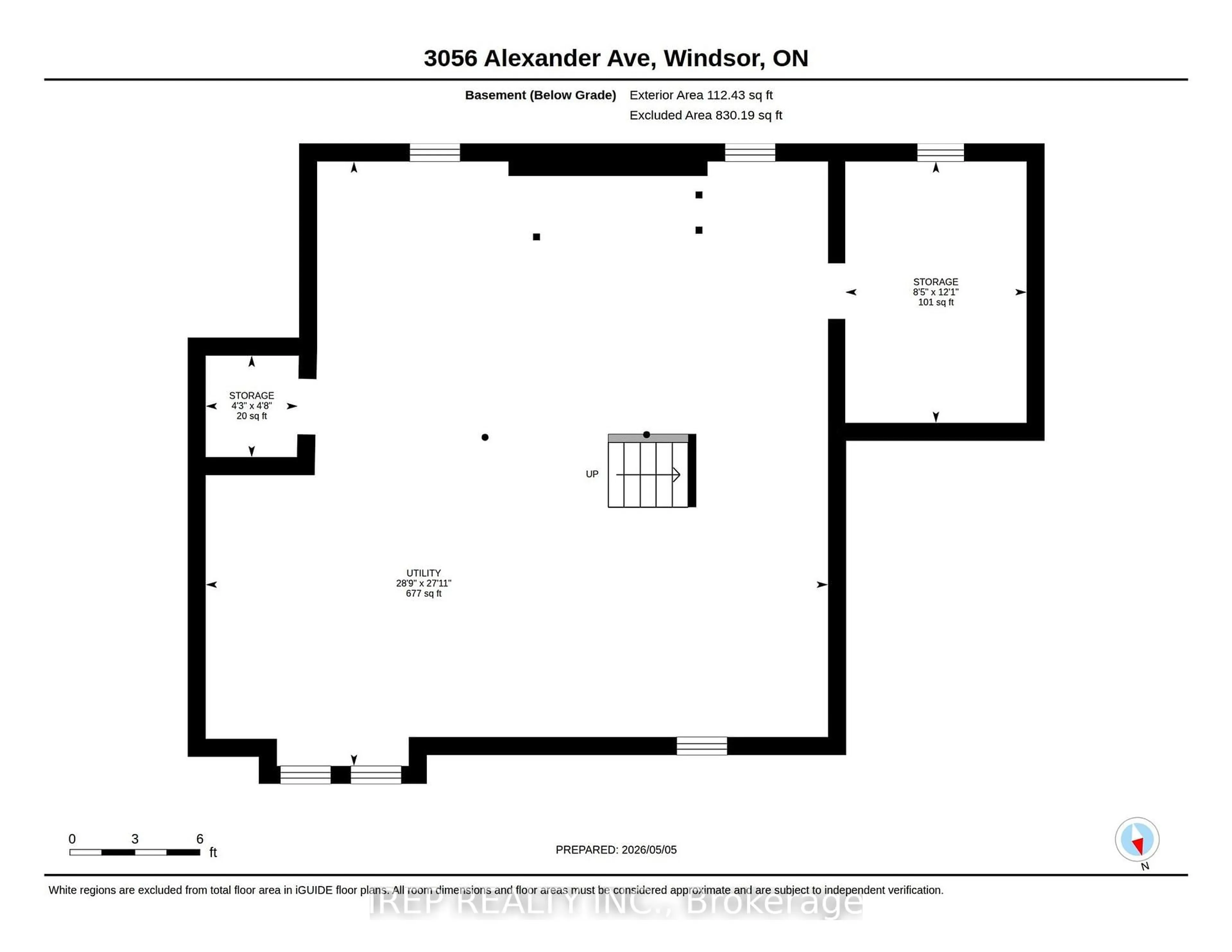 Floor plan for 3056 Alexander Ave, Windsor Ontario N9C 1G5