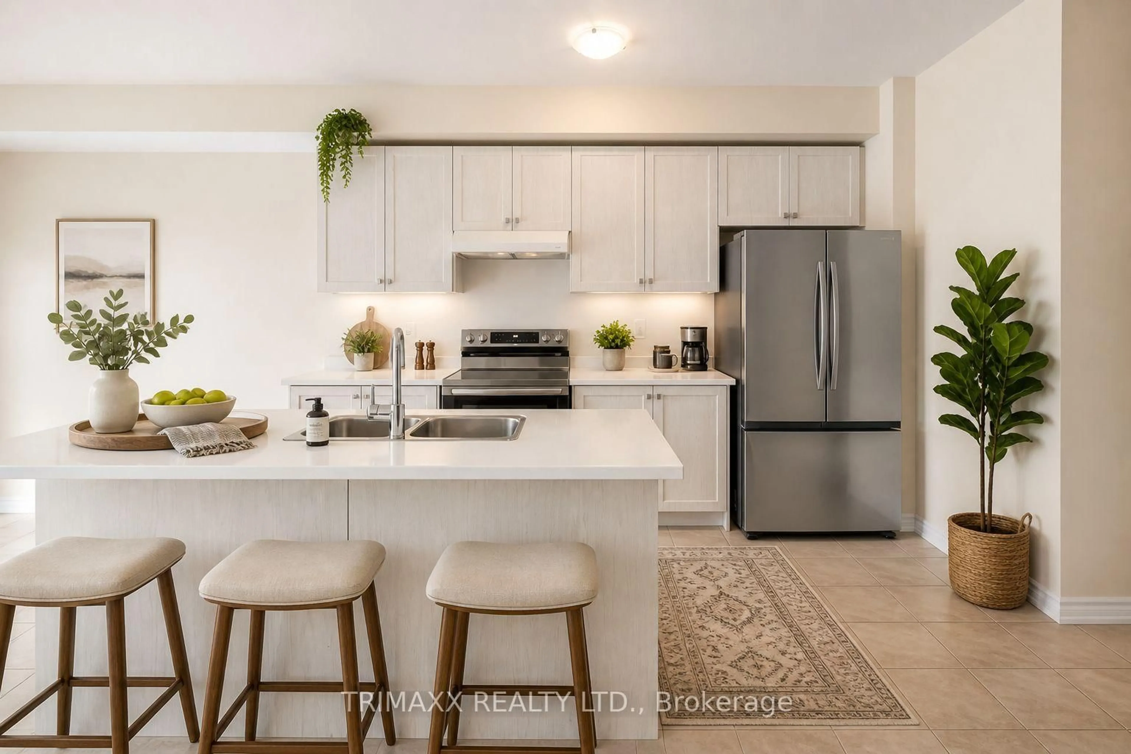 Open concept kitchen, ceramic/tile floor for 275 Vanilla Tr, Thorold Ontario L2V 0L3