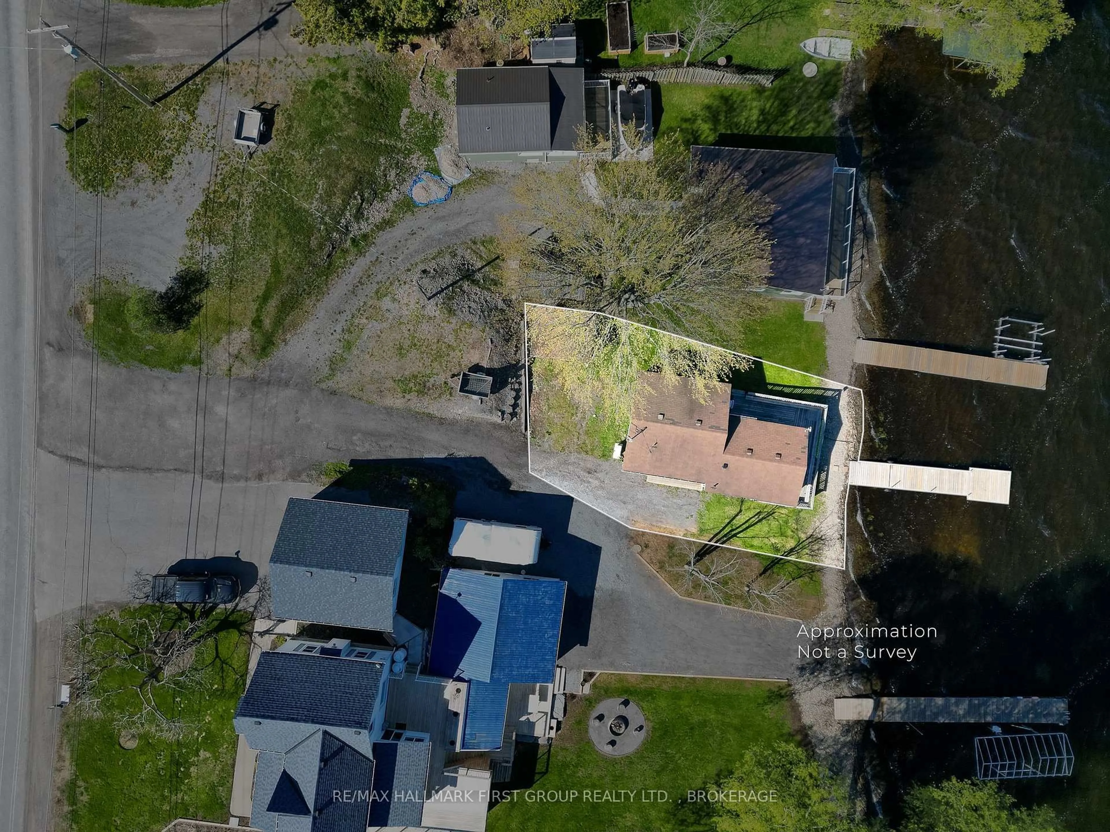 A pic from outside/outdoor area/front of a property/back of a property/a pic from drone, street for 2161C County Rd 9 Rd, Napanee Ontario K7R 3K8