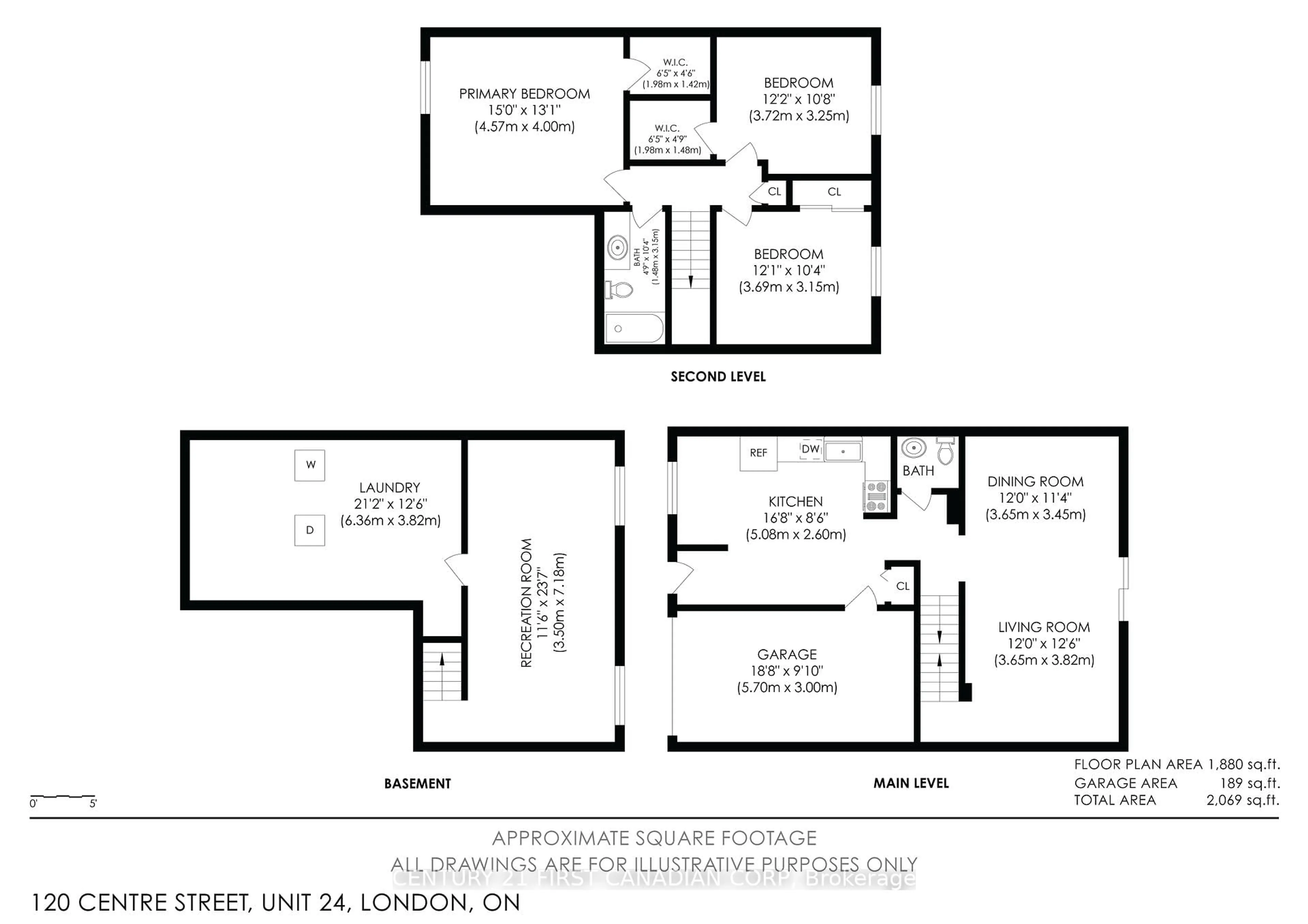 Floor plan for 120 Centre St #24, London South Ontario N6J 4X4