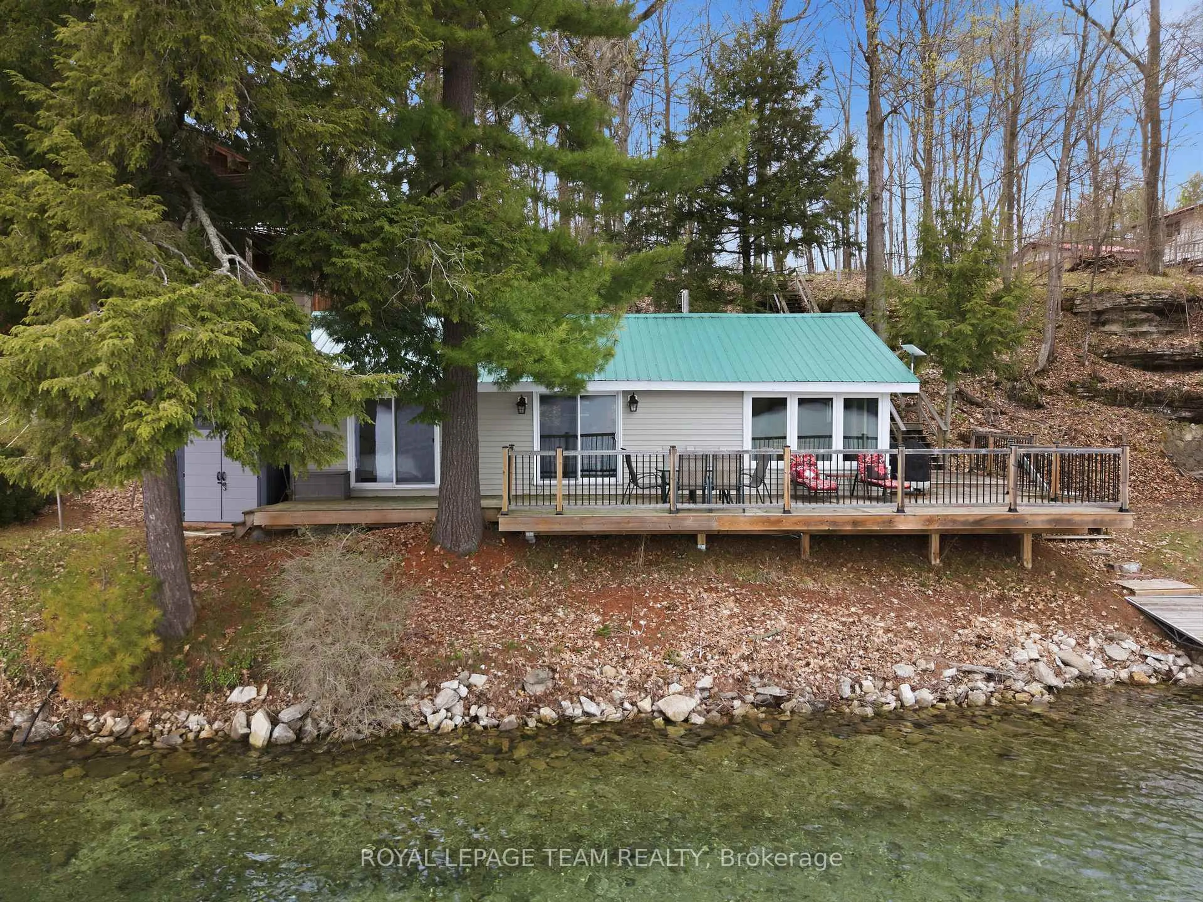 A pic from outside/outdoor area/front of a property/back of a property/a pic from drone, water/lake/river/ocean view for 69 O2 Otter Lake Rd, Rideau Lakes Ontario K0G 1L0