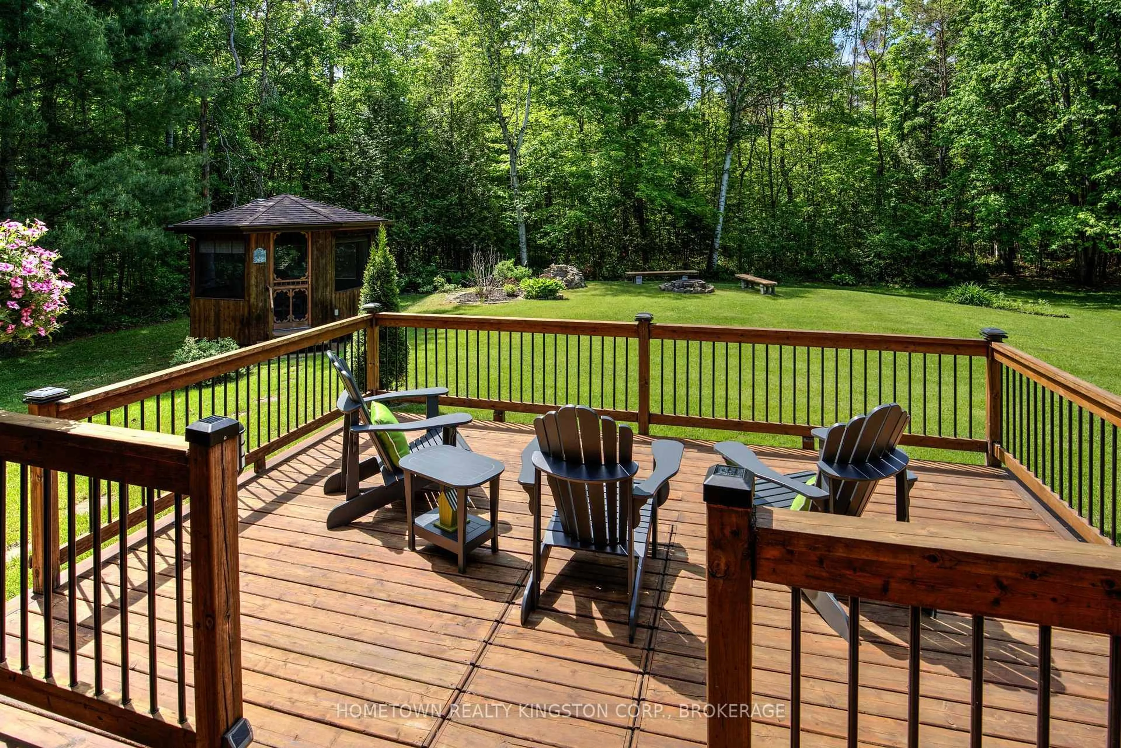 Patio, forest/trees view for 199 Kelly's Rd, Rideau Lakes Ontario K7A 4S5