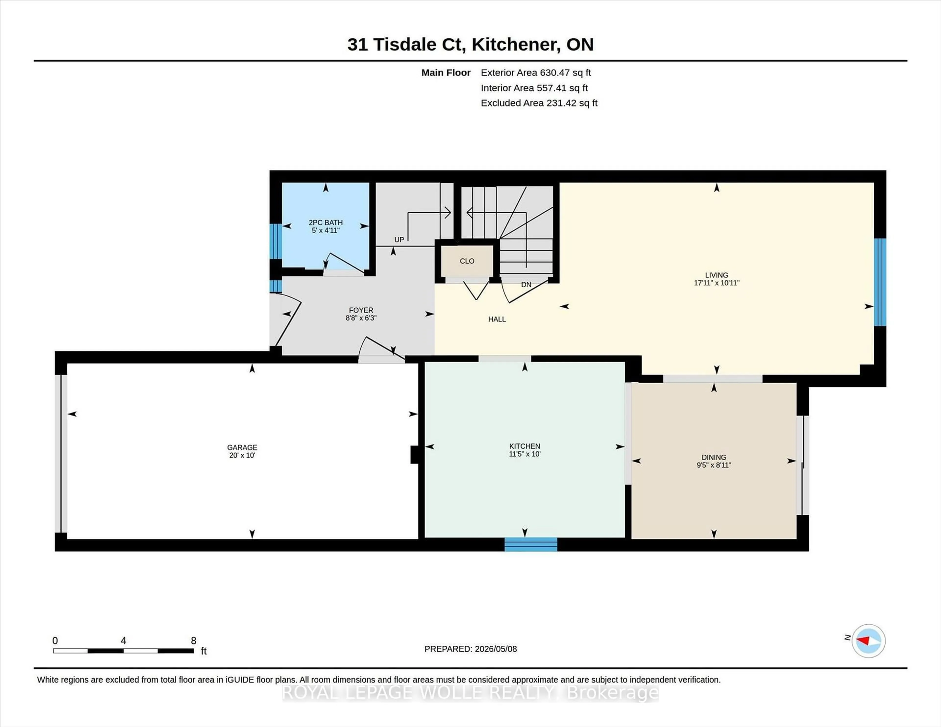 Floor plan for 31 Tisdale Crt, Kitchener Ontario N2A 4H5