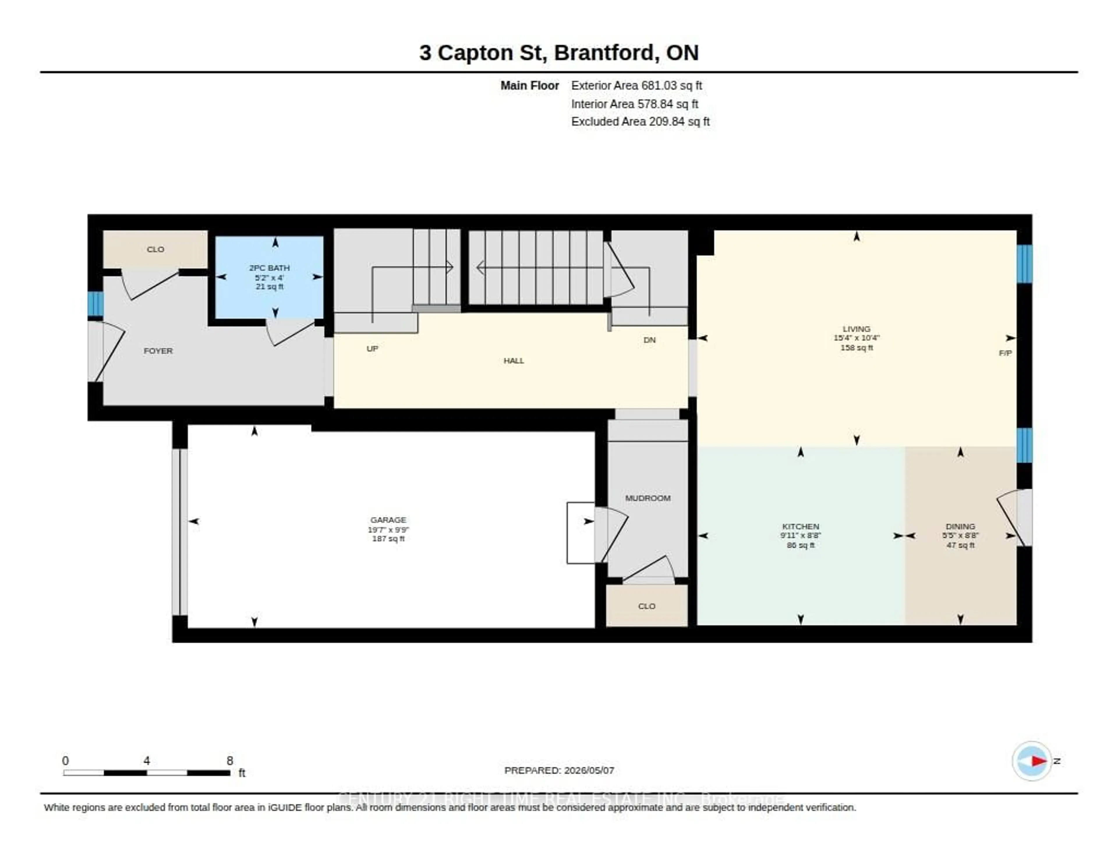 Floor plan for 3 capton St, Brantford Ontario L3Z 3E5