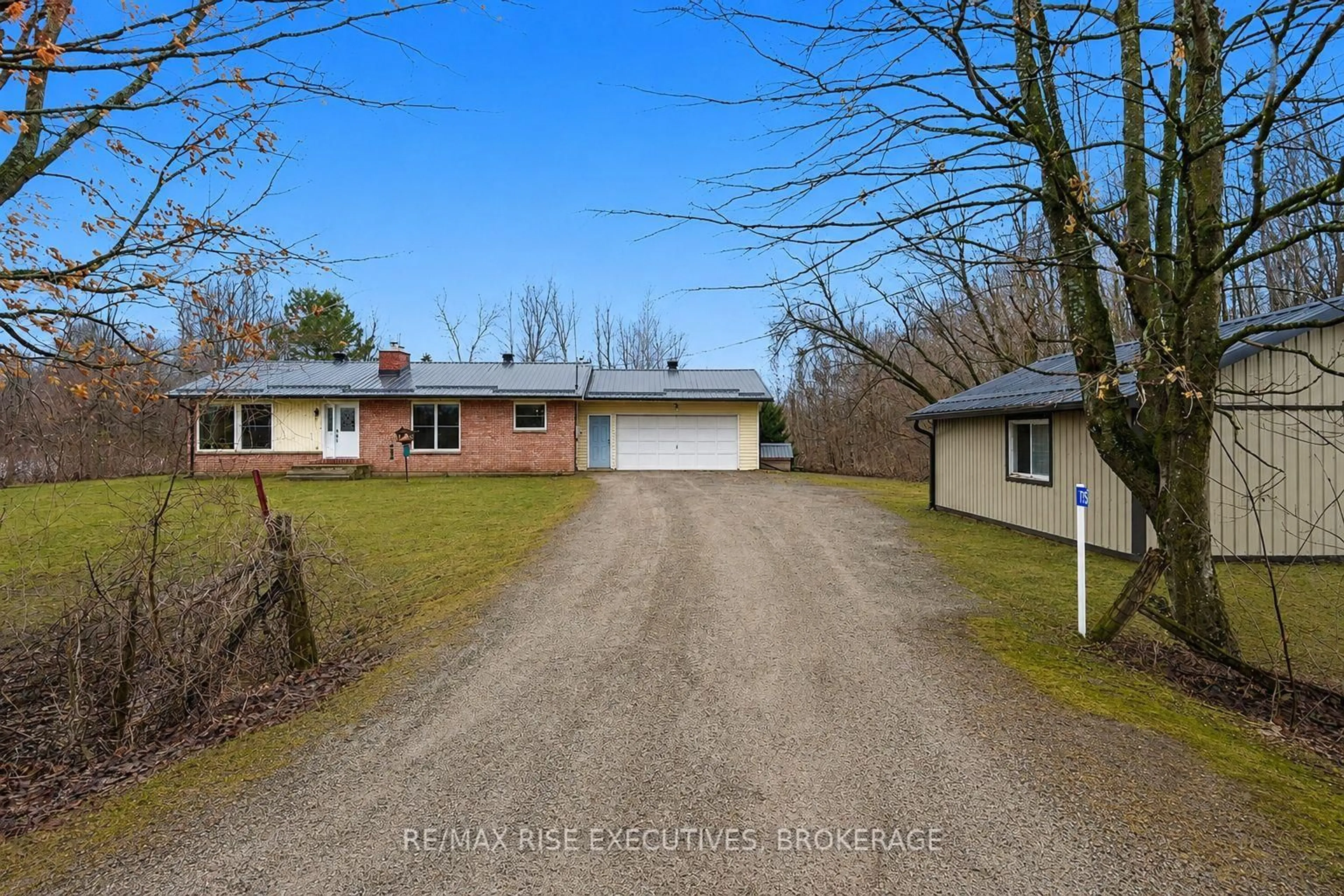 A pic from outside/outdoor area/front of a property/back of a property/a pic from drone, street for 715 Hanna Rd, Maberly Ontario K0H 2B0