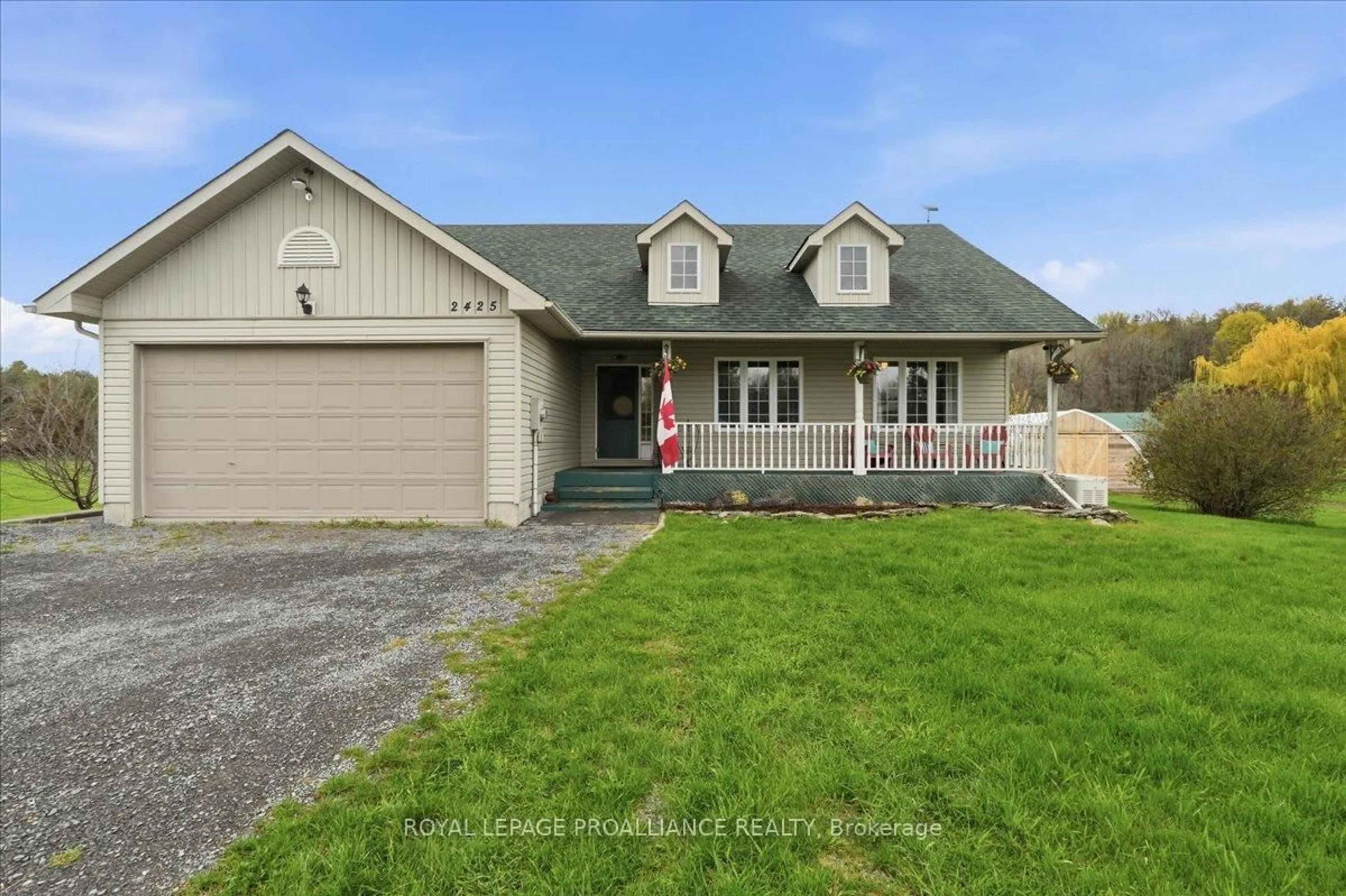 Home with vinyl exterior material, street for 2425 Wallbridge Loyalist Rd, Quinte West Ontario K0K 2B0
