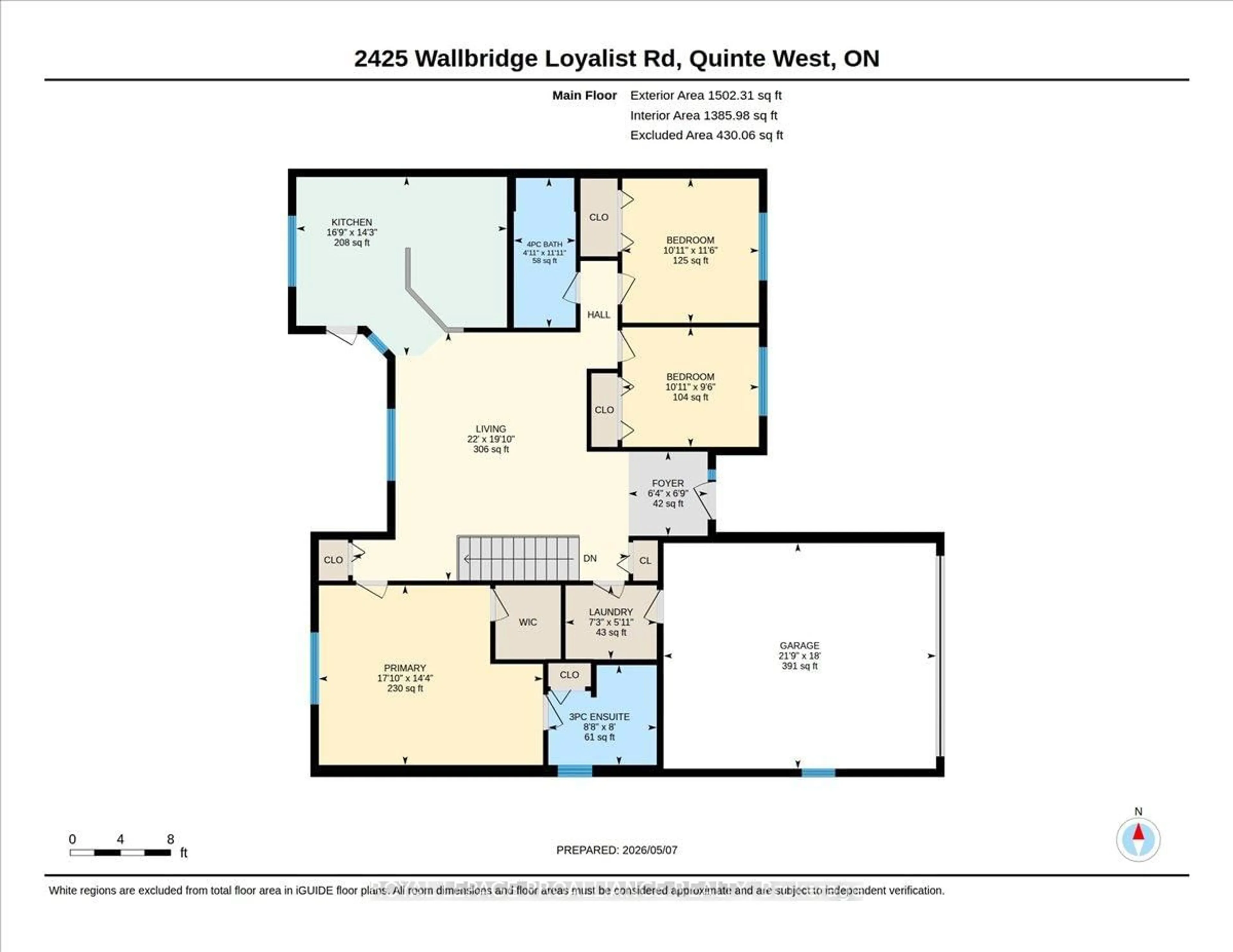 Floor plan for 2425 Wallbridge Loyalist Rd, Quinte West Ontario K0K 2B0