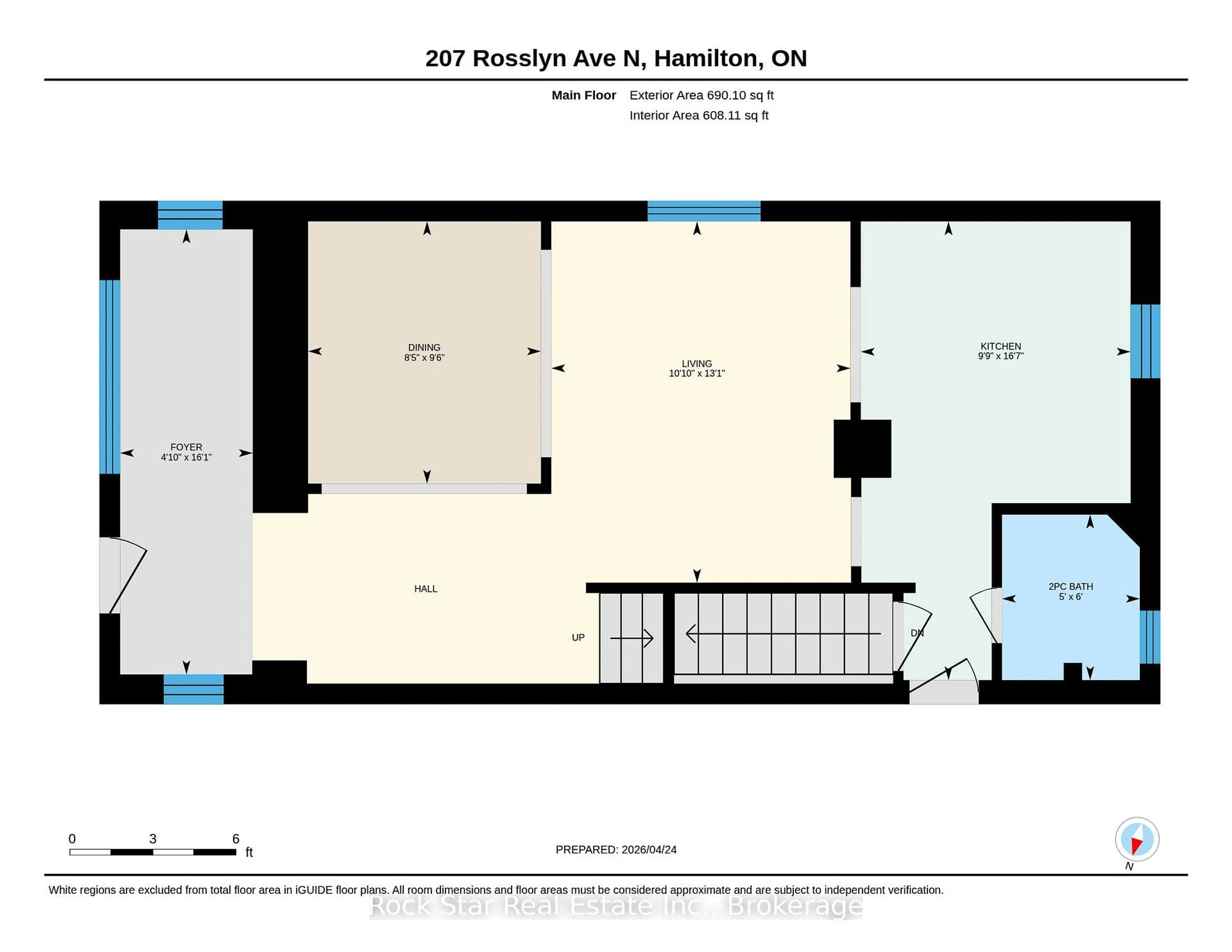 Floor plan for 207 Rosslyn Ave, Hamilton Ontario L8L 7P8