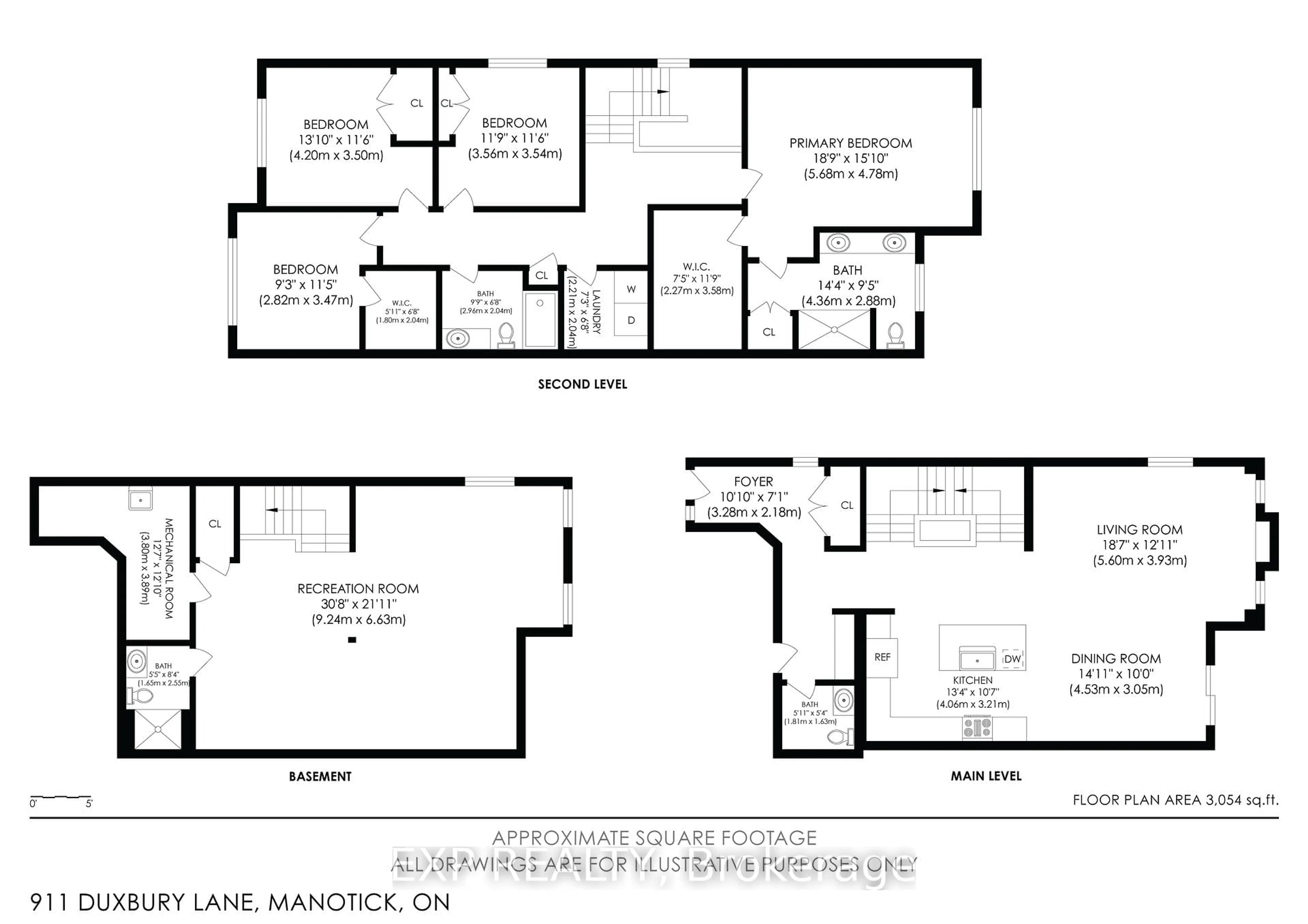 Floor plan for 911 Duxbury Lane, Ottawa Ontario K4M 0M2