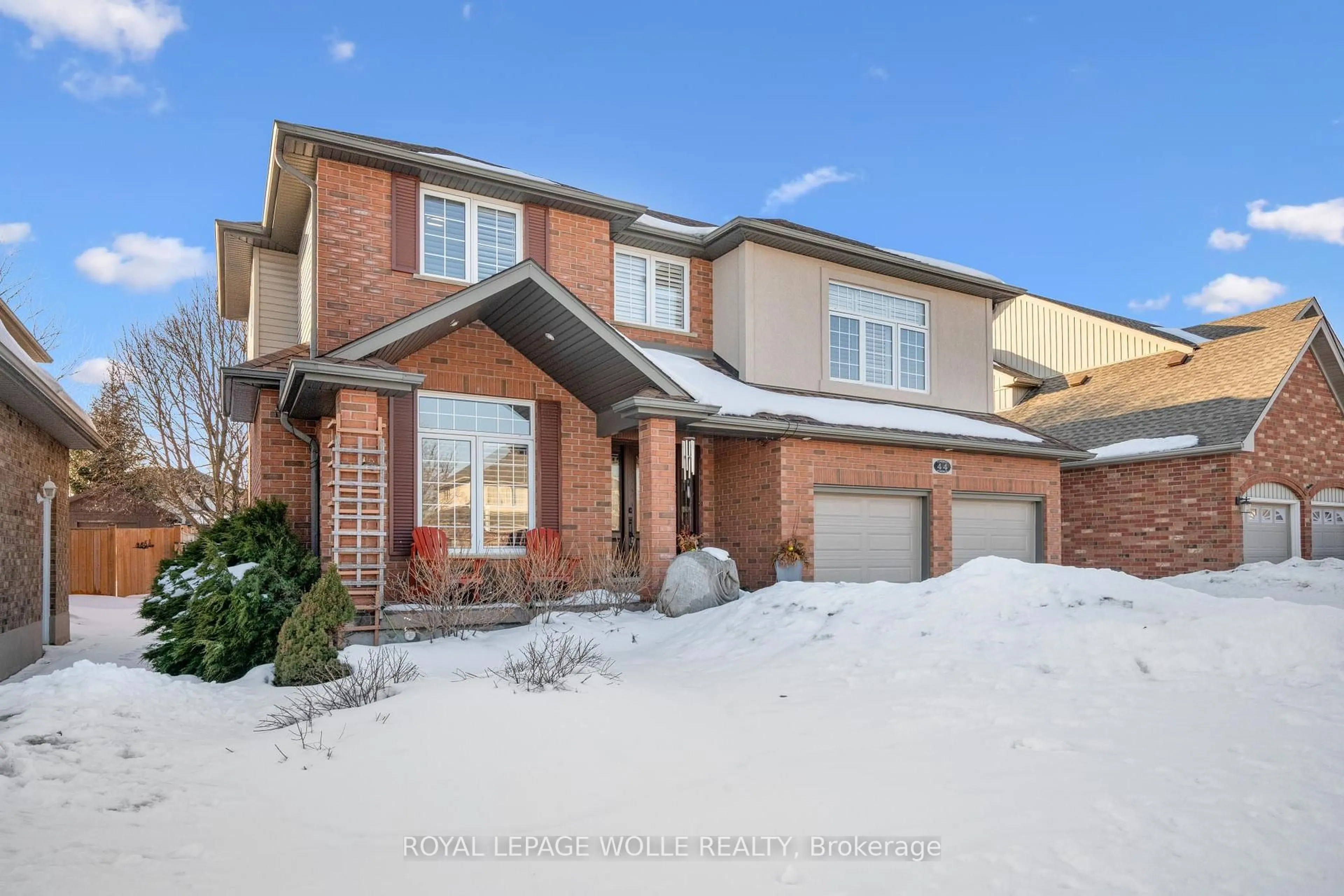 Home with brick exterior material, street for 44 Crane Cres, Woolwich Ontario N3B 3M3