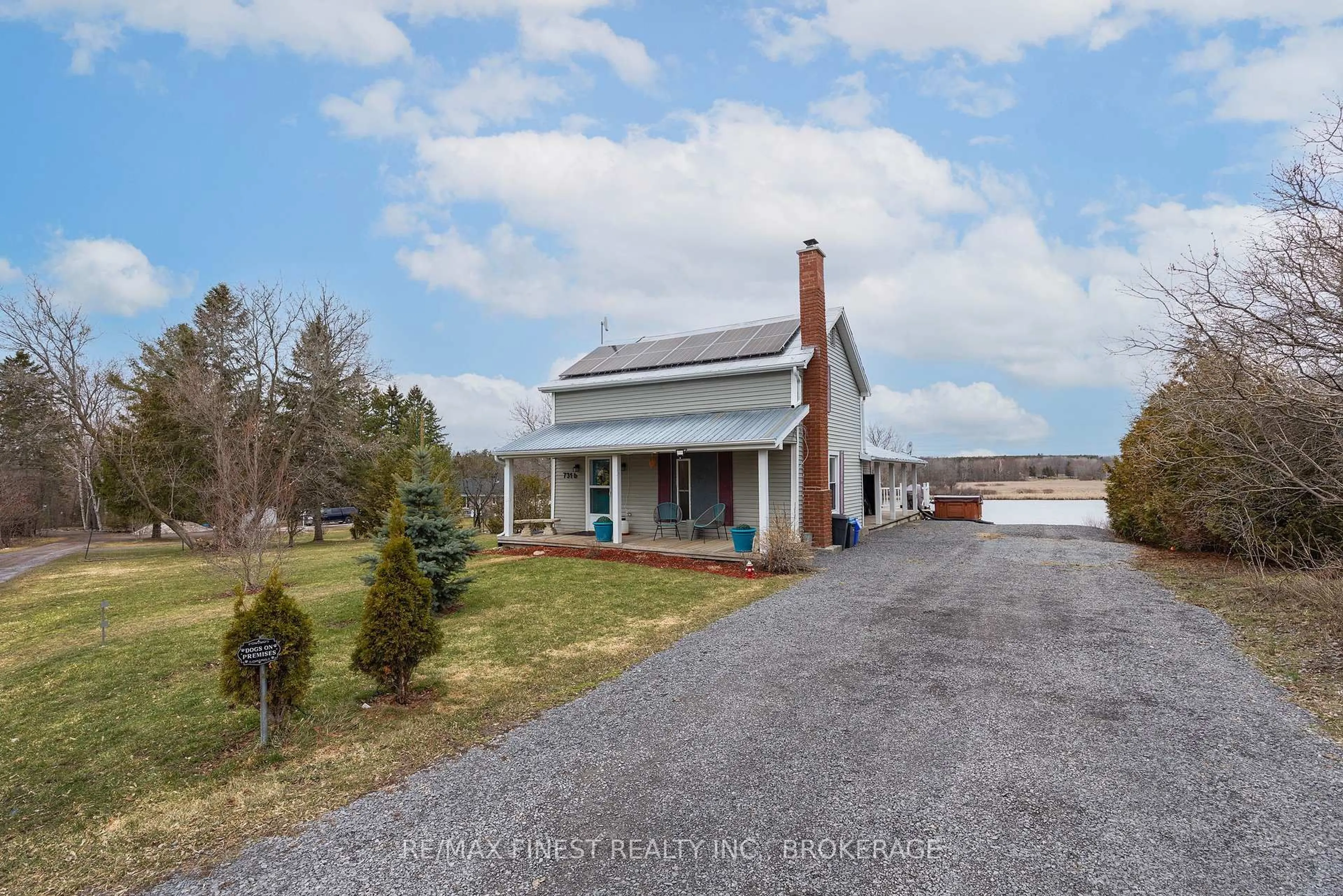 A pic from outside/outdoor area/front of a property/back of a property/a pic from drone, unknown for 731B County Road 9, Greater Napanee Ontario K7R 0E3