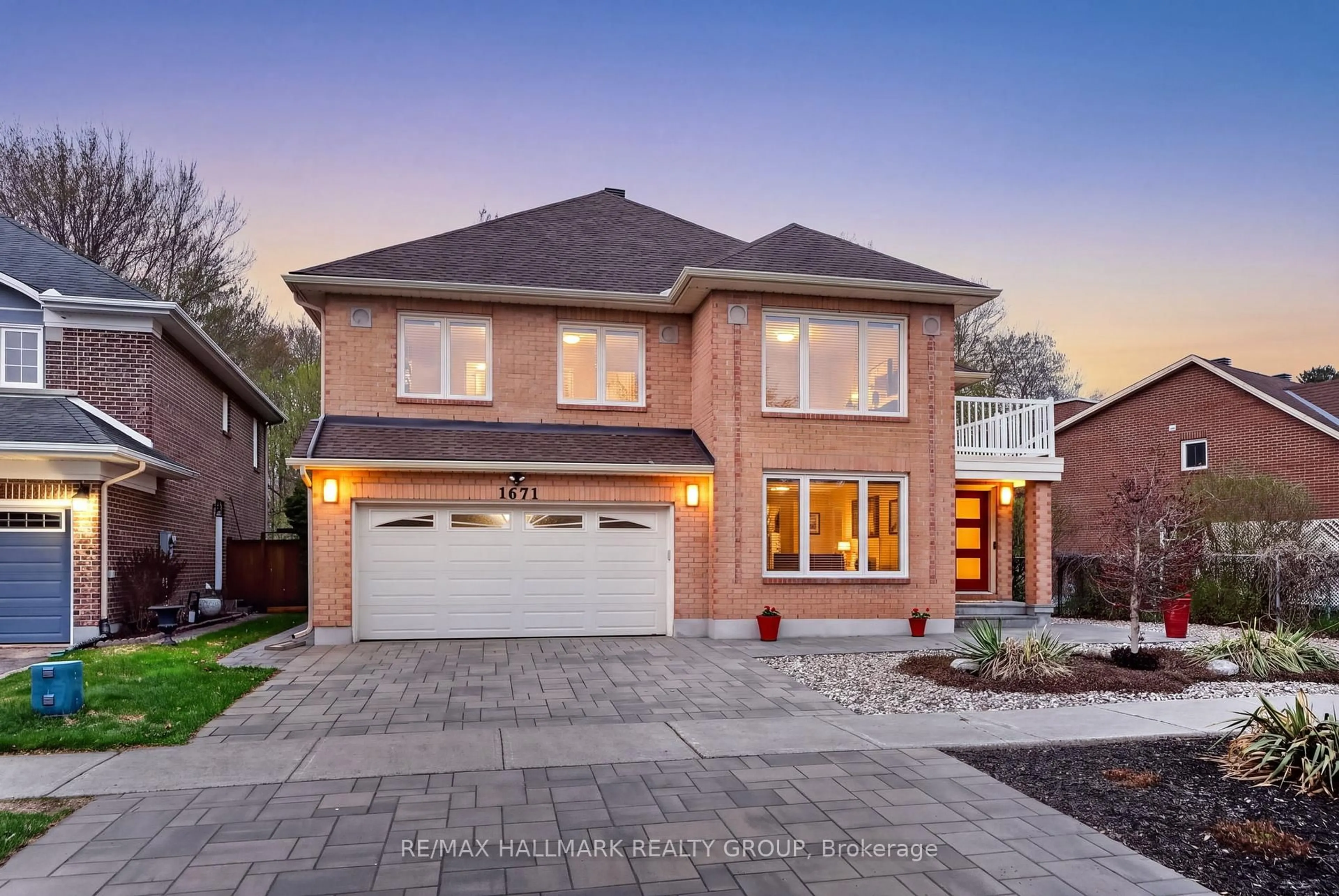 Home with brick exterior material, street for 1671 Autumn Ridge Dr, Orleans Ontario K1C 6Y3