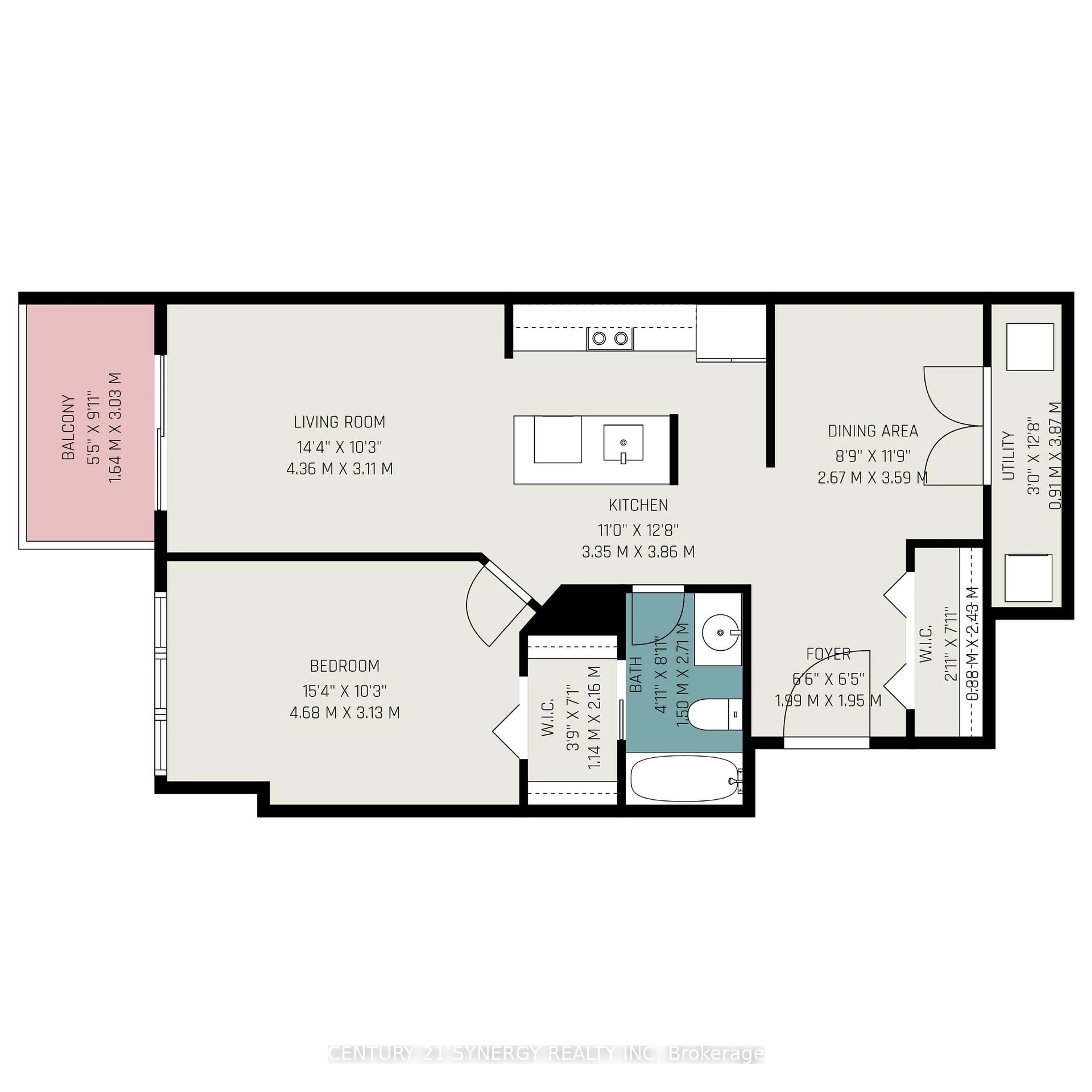Floor plan for 70 Landry St #1201, Ottawa Ontario K1L 0A8